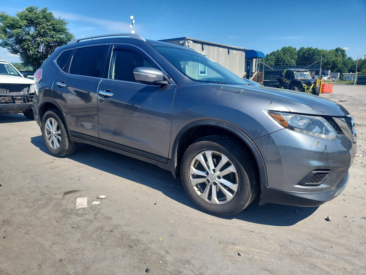 2015 Nissan Rogue Sv Gray vin: KNMAT2MVXFP567605