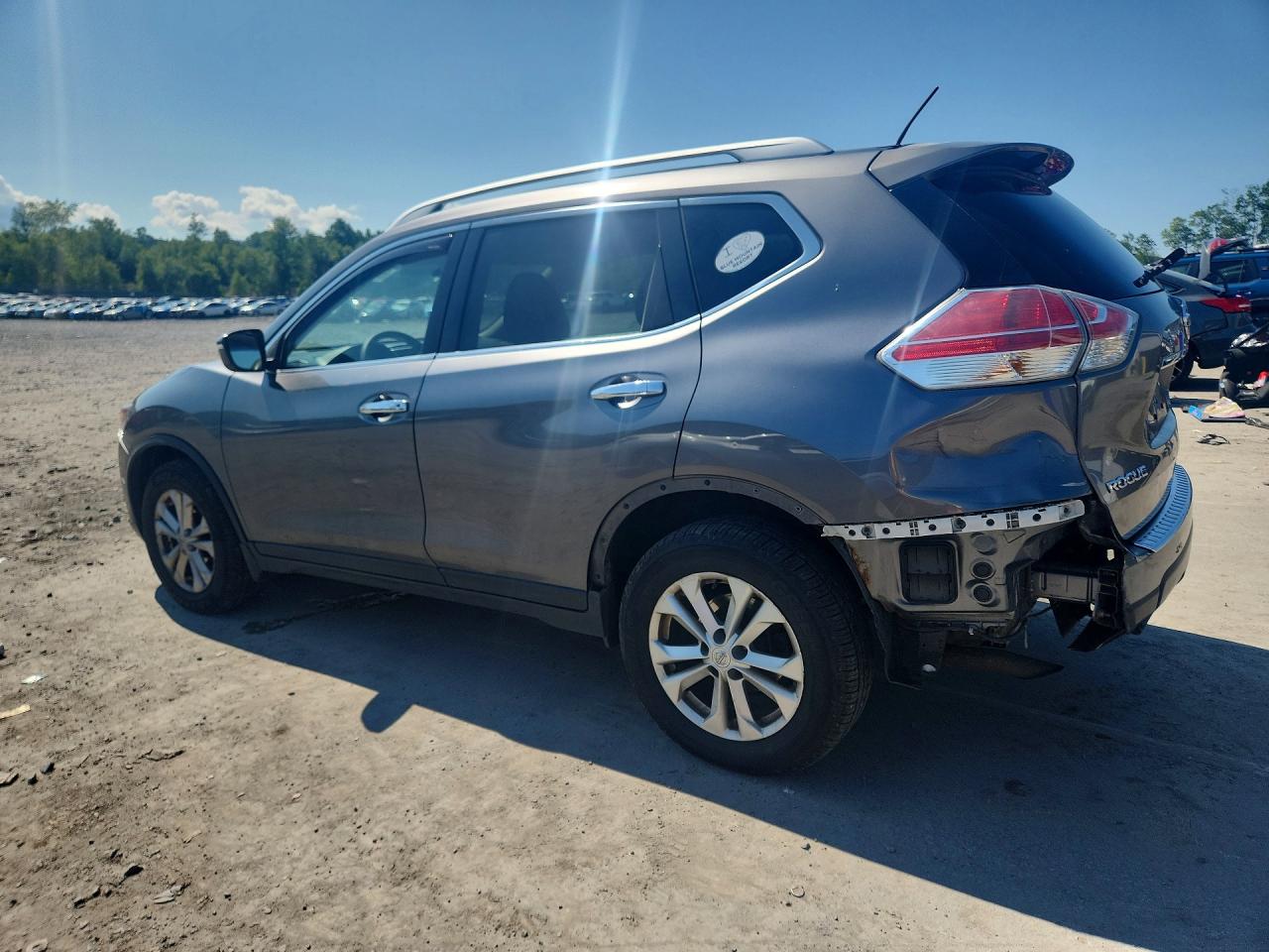 2015 Nissan Rogue Sv Gray vin: KNMAT2MVXFP567605