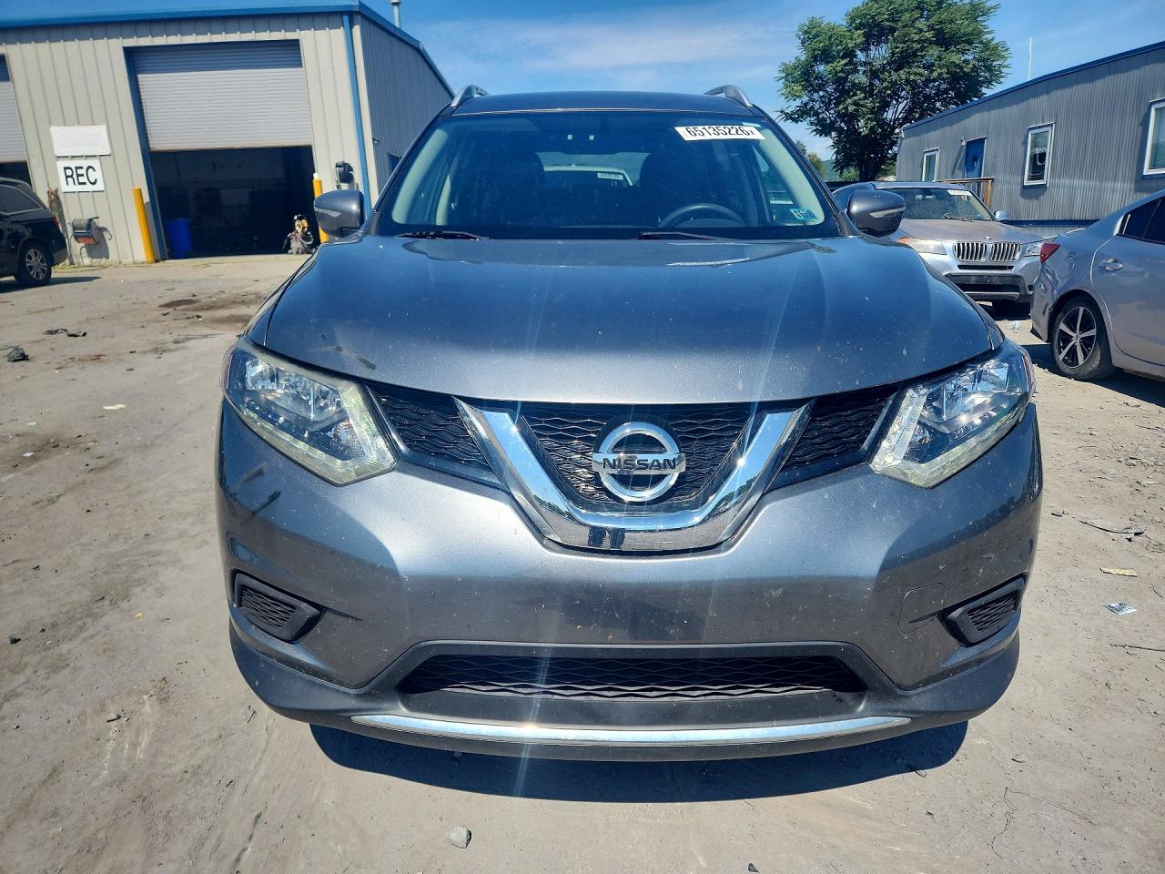 2015 Nissan Rogue Sv Gray vin: KNMAT2MVXFP567605