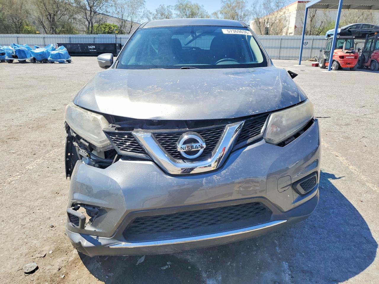 2015 Nissan Rogue S Gray vin: KNMAT2MVXFP567782