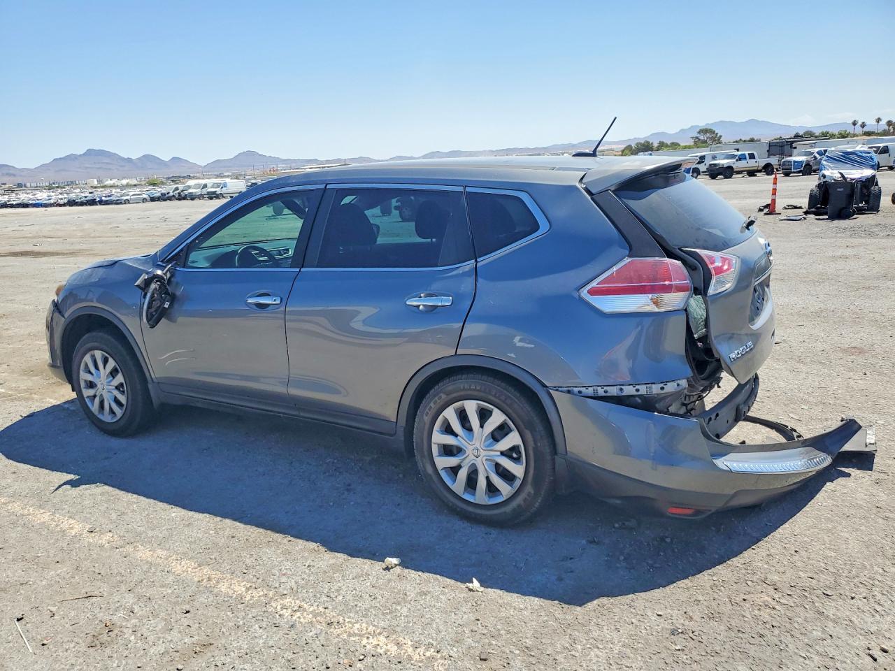 2015 Nissan Rogue S Gray vin: KNMAT2MVXFP567782