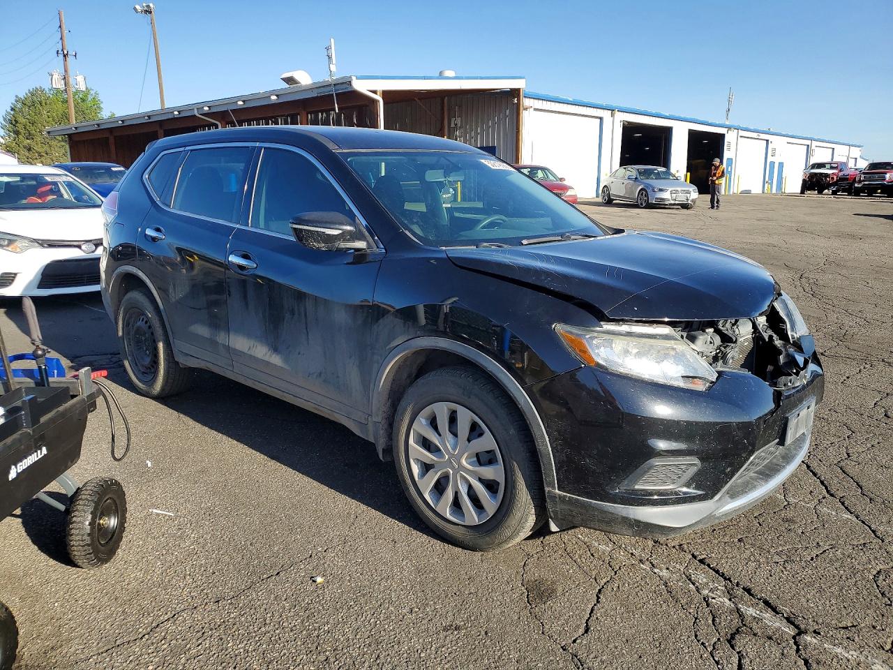2015 Nissan Rogue S Blue vin: KNMAT2MVXFP568222