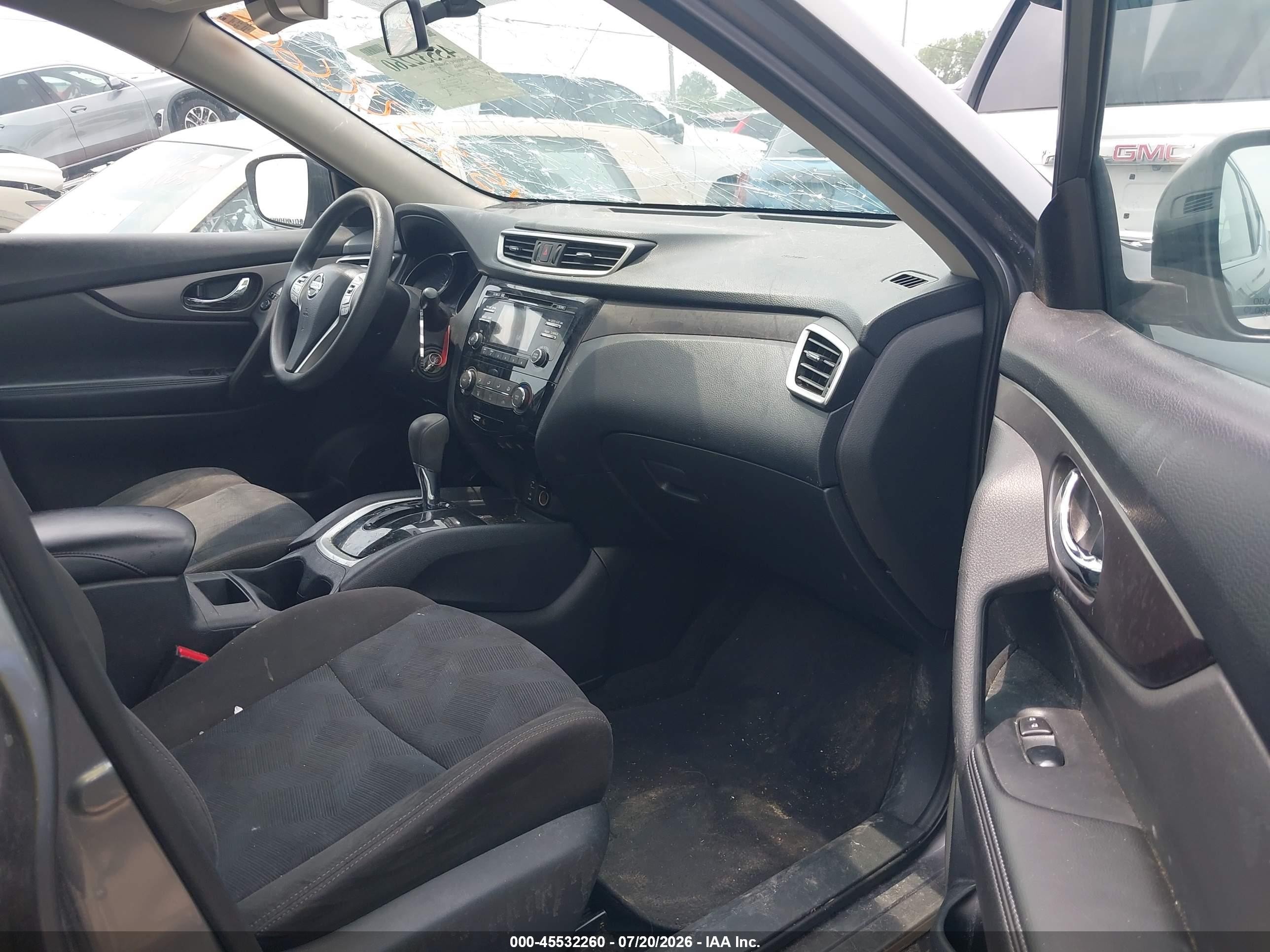 2015 Nissan Rogue S Gray vin: KNMAT2MVXFP590821