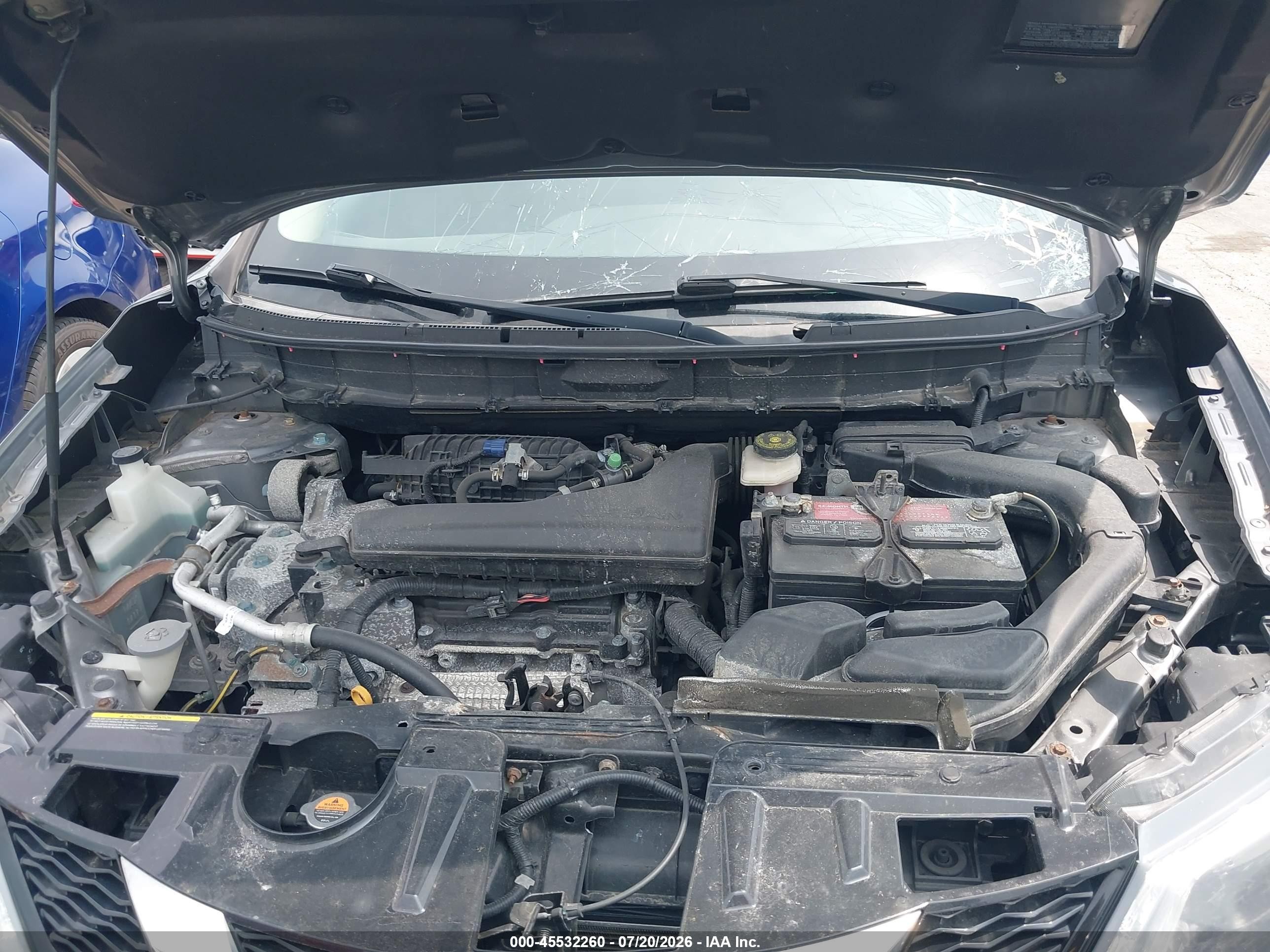 2015 Nissan Rogue S Gray vin: KNMAT2MVXFP590821
