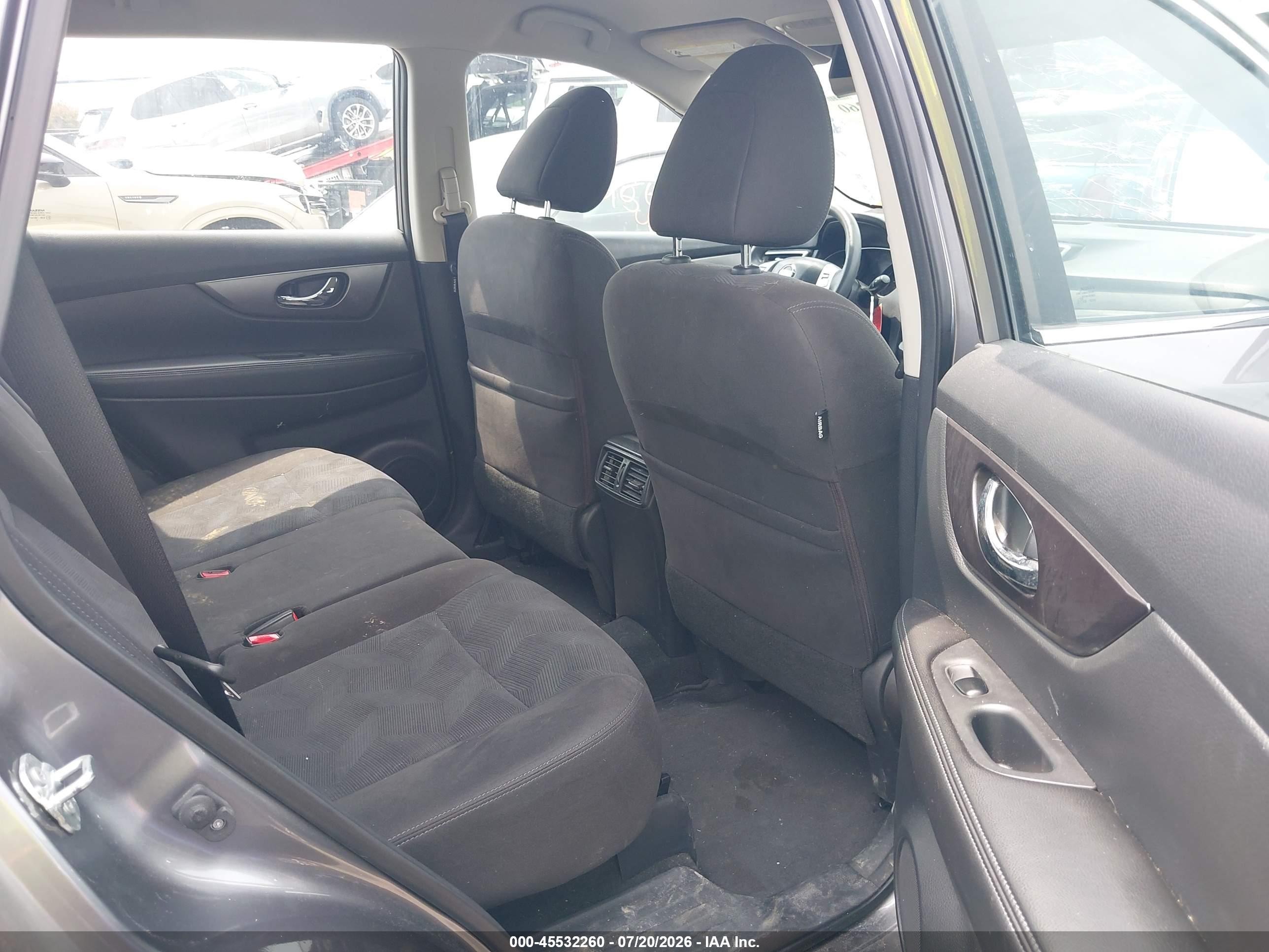 2015 Nissan Rogue S Gray vin: KNMAT2MVXFP590821