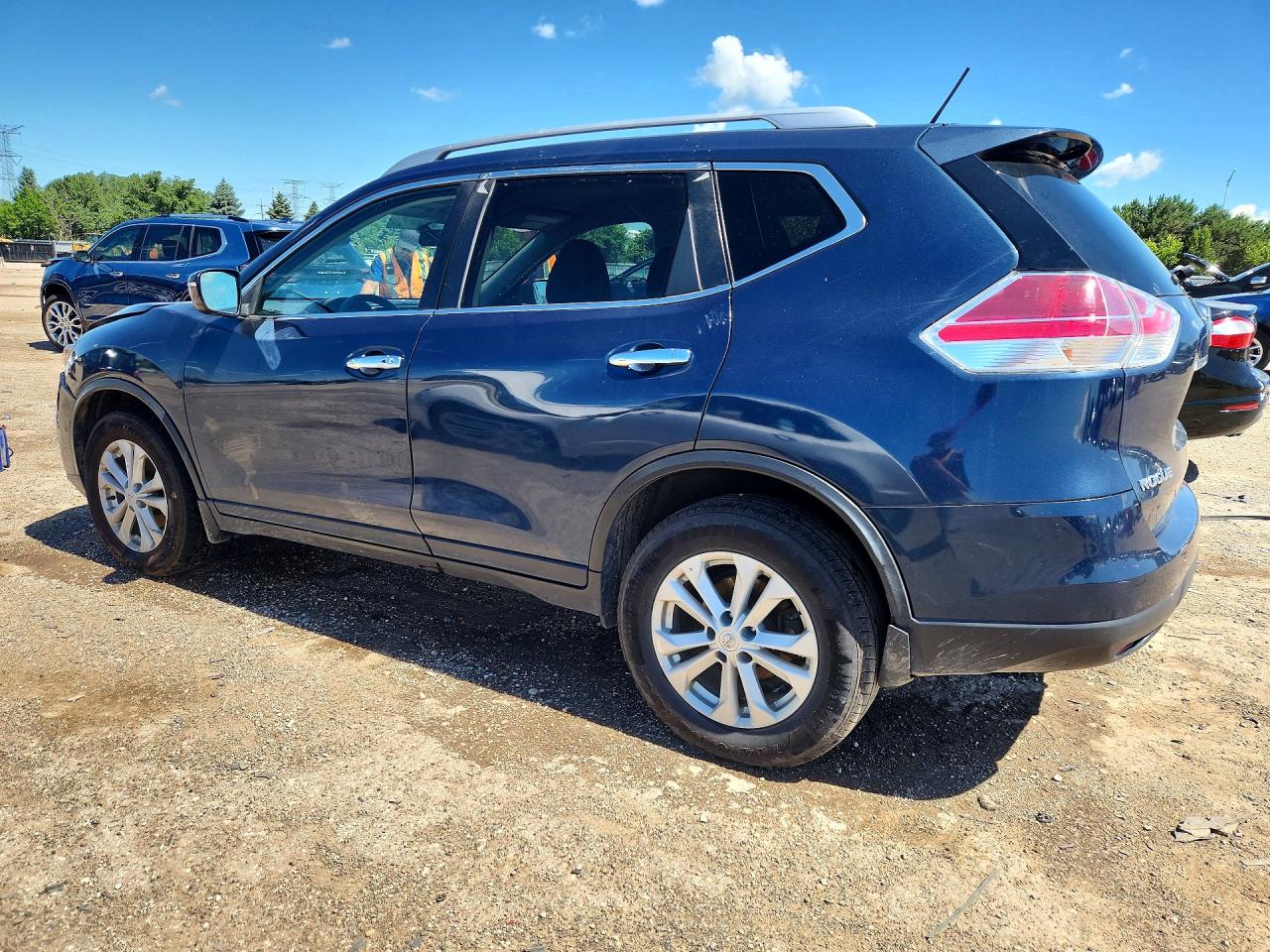 2016 Nissan Rogue Sv Синий vin: KNMAT2MVXGP668418