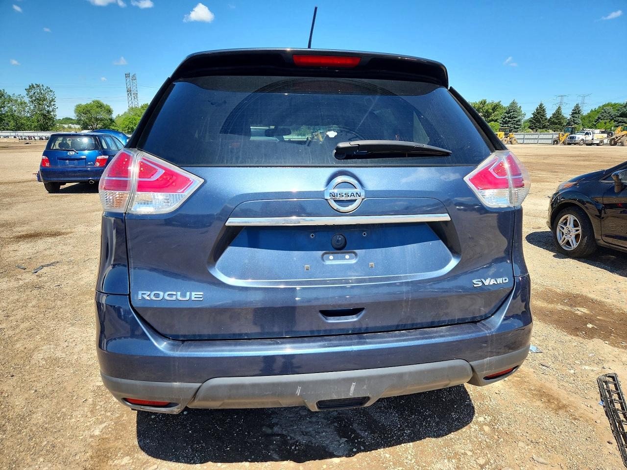 2016 Nissan Rogue Sv Синий vin: KNMAT2MVXGP668418