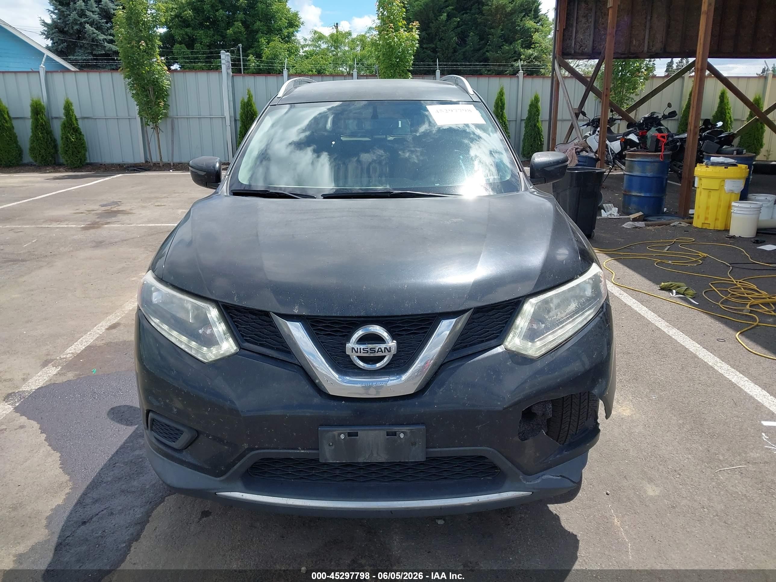 2016 Nissan Rogue S Black vin: KNMAT2MVXGP672629