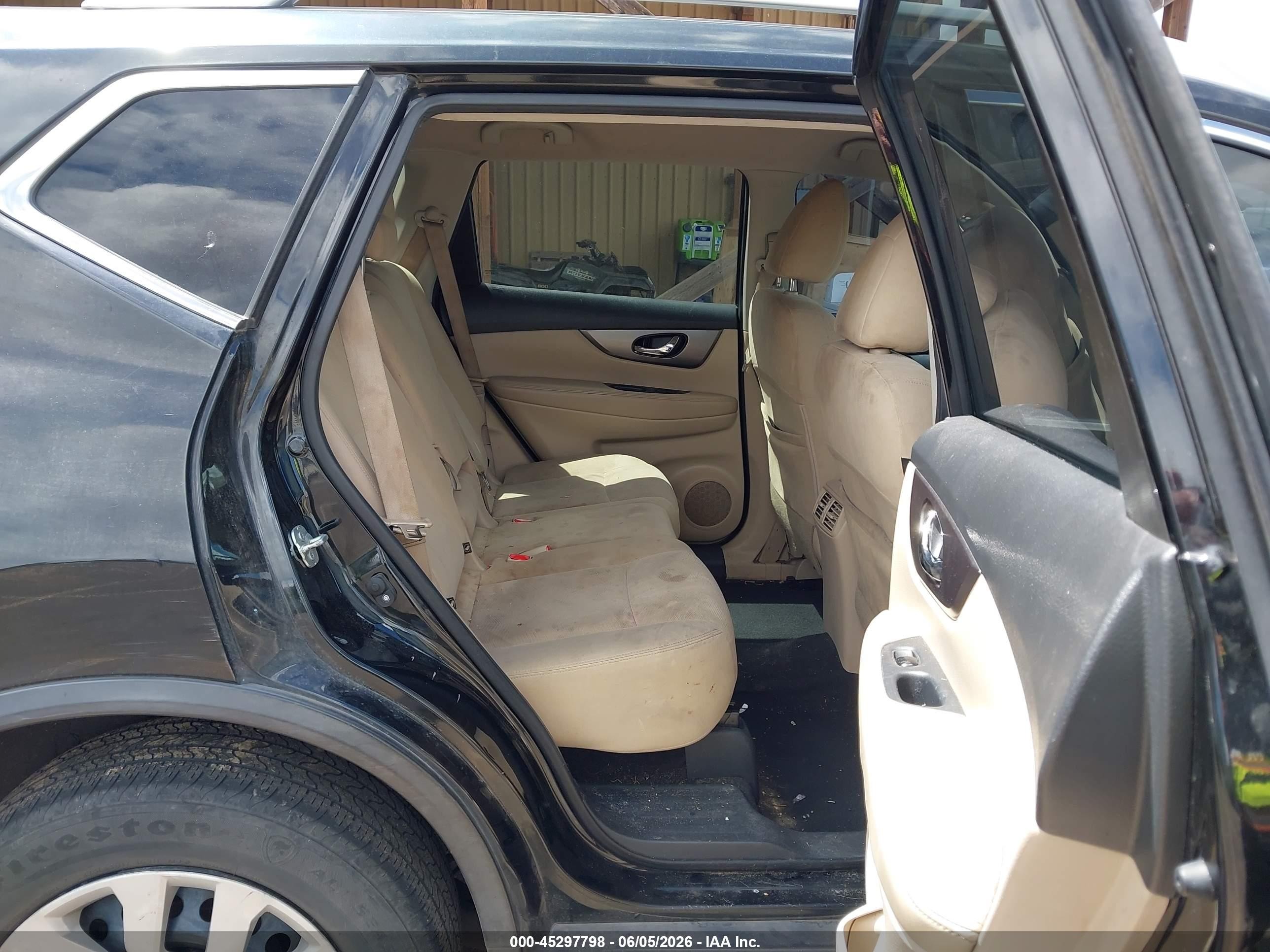 2016 Nissan Rogue S Black vin: KNMAT2MVXGP672629