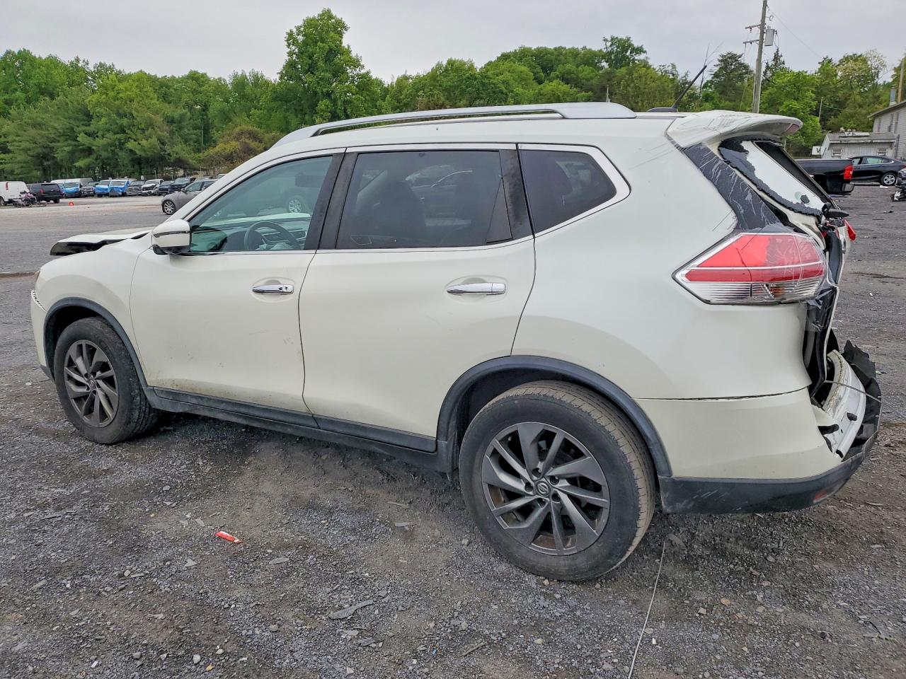 2016 Nissan Rogue Sl White vin: KNMAT2MVXGP673232