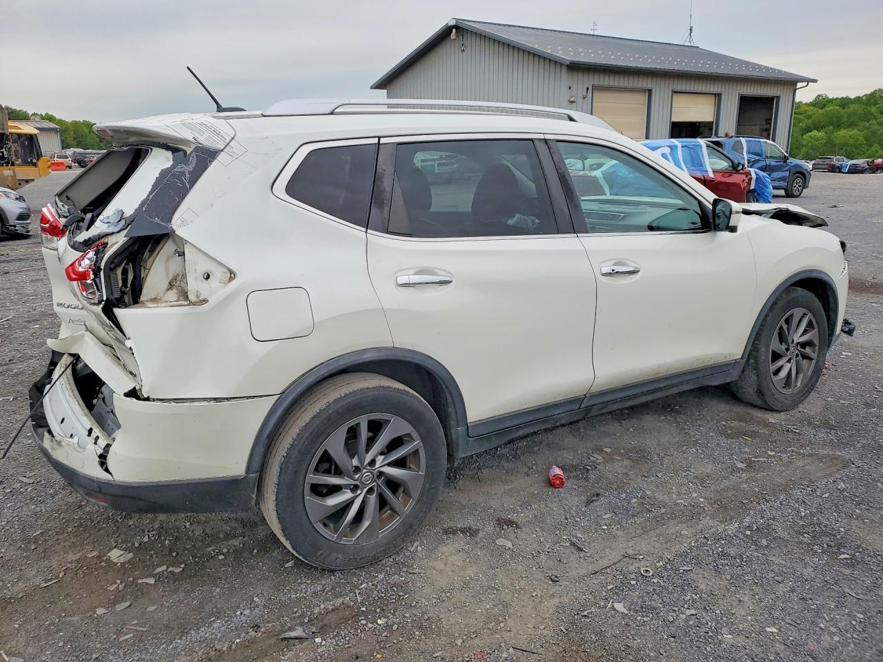 2016 Nissan Rogue Sl White vin: KNMAT2MVXGP673232