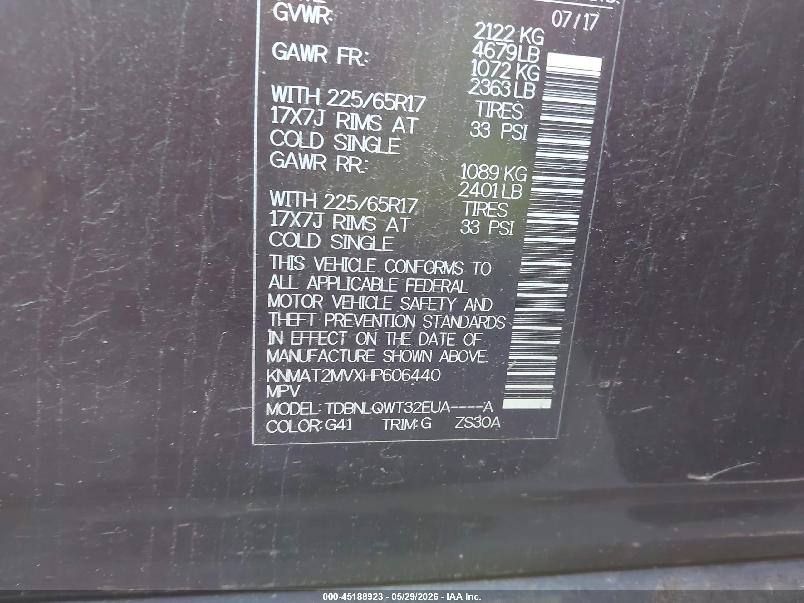 2017 Nissan Rogue Sv Black vin: KNMAT2MVXHP606440