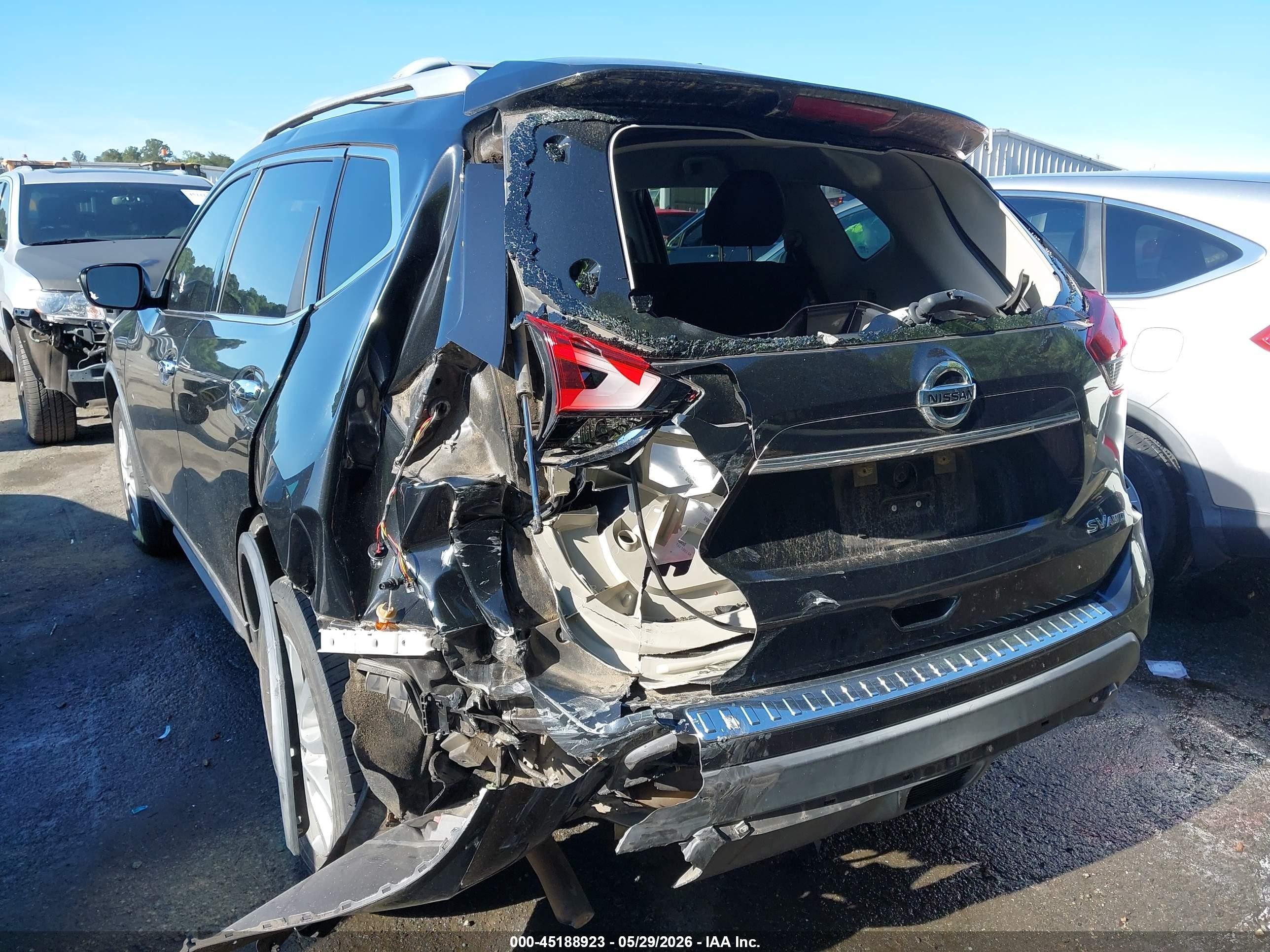 2017 Nissan Rogue Sv Black vin: KNMAT2MVXHP606440