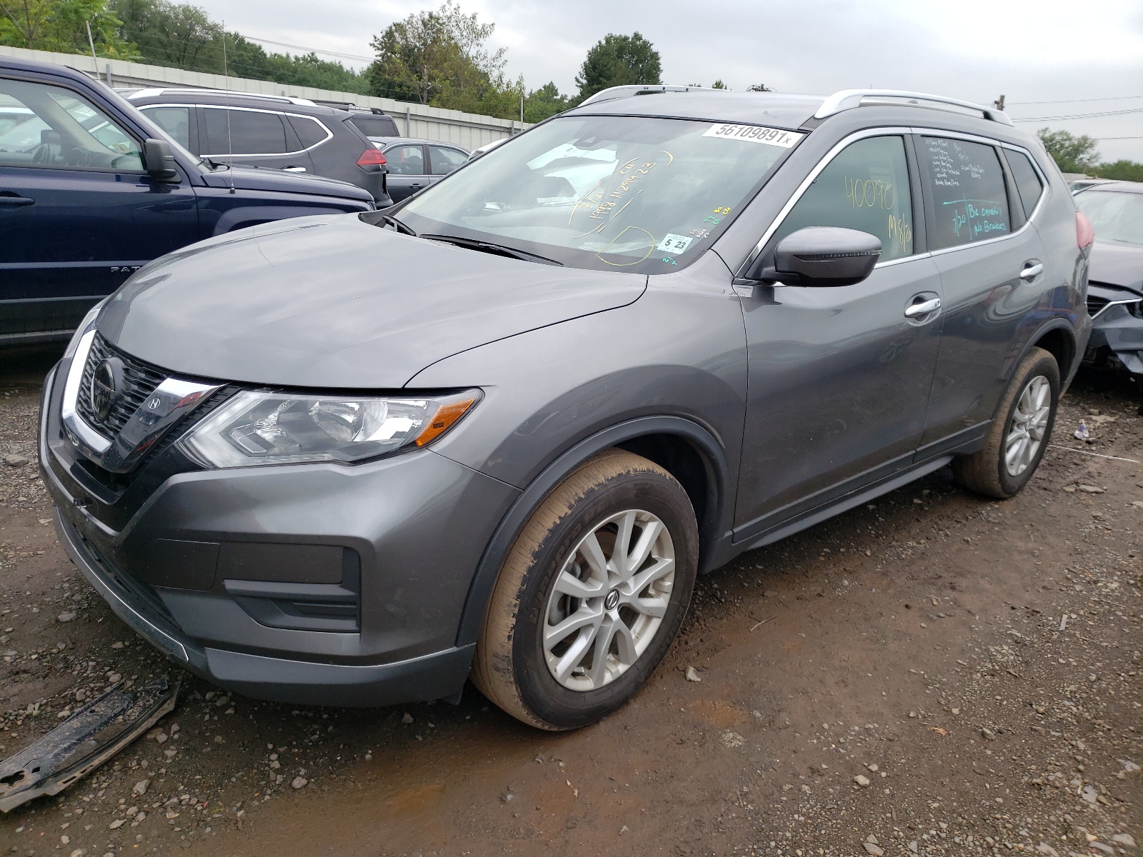 2020 Nissan Rogue S Gray vin: KNMAT2MVXLP539315