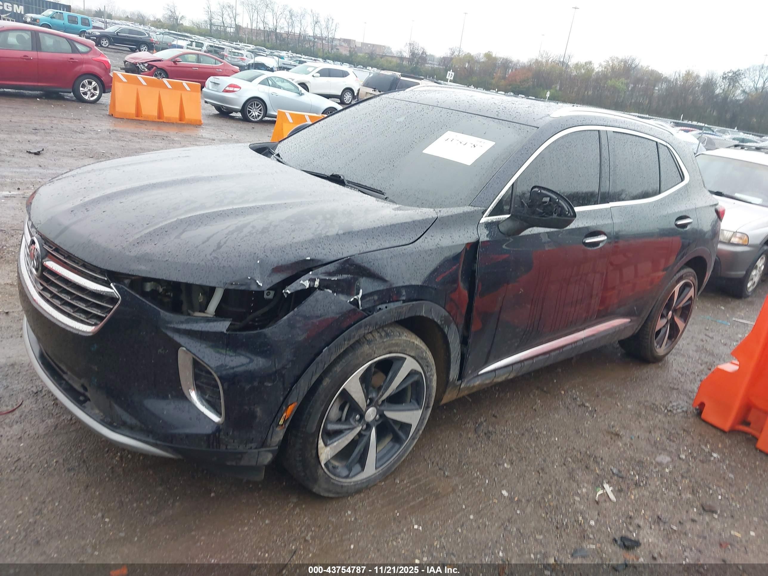 2021 Buick Envision Fwd Essence Черный vin: LRBFZNR42MD057476