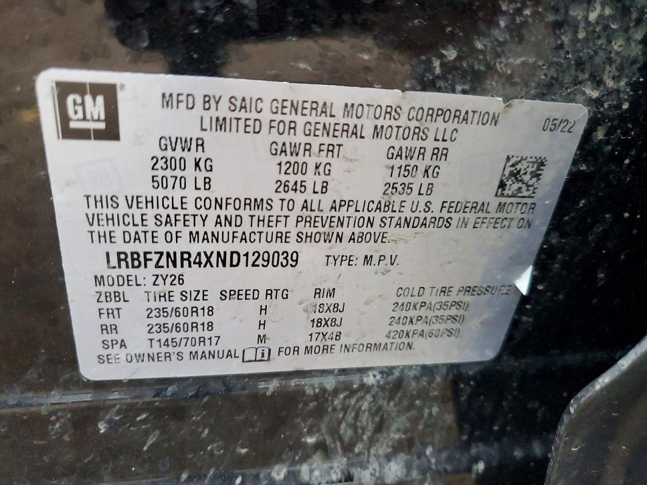 2022 Buick Envision Essence Черный vin: LRBFZNR4XND129039