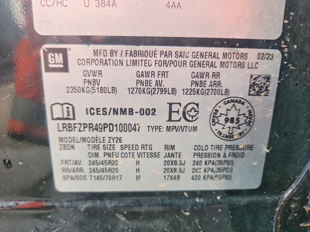 2023 Buick Envision Essence Black vin: LRBFZPR49PD100047