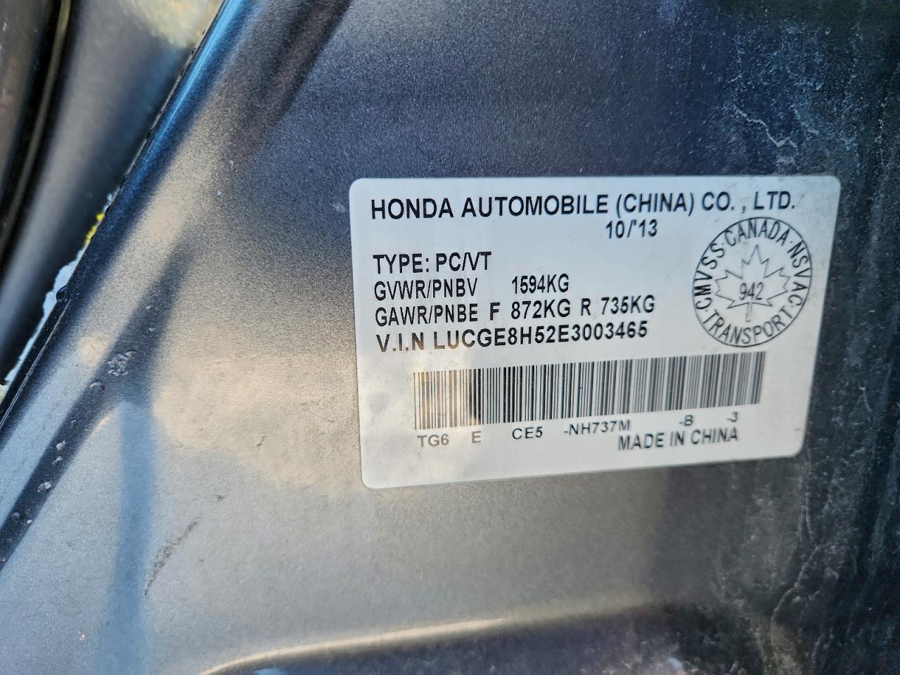 2014 Honda Fit Lx Gray vin: LUCGE8H52E3003465