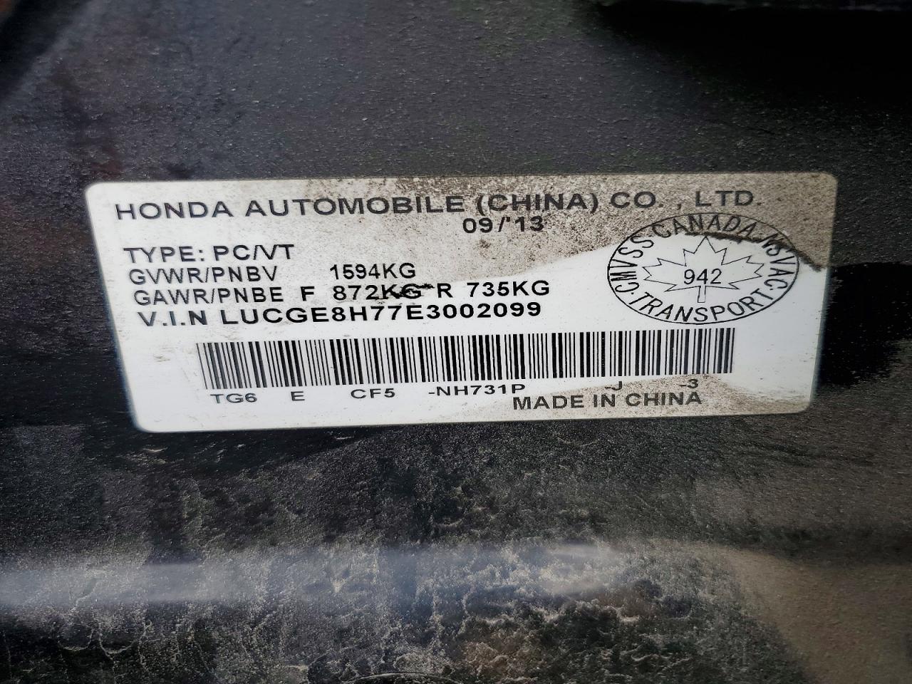 2014 Honda Fit Sport Black vin: LUCGE8H77E3002099