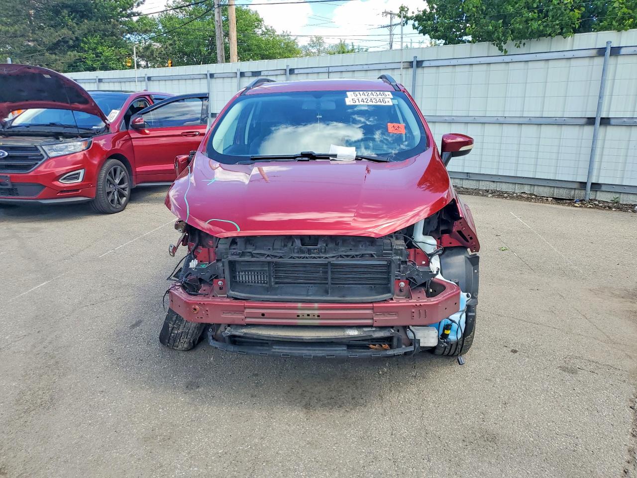 2018 Ford Ecosport Se Red vin: MAJ3P1TE2JC190248