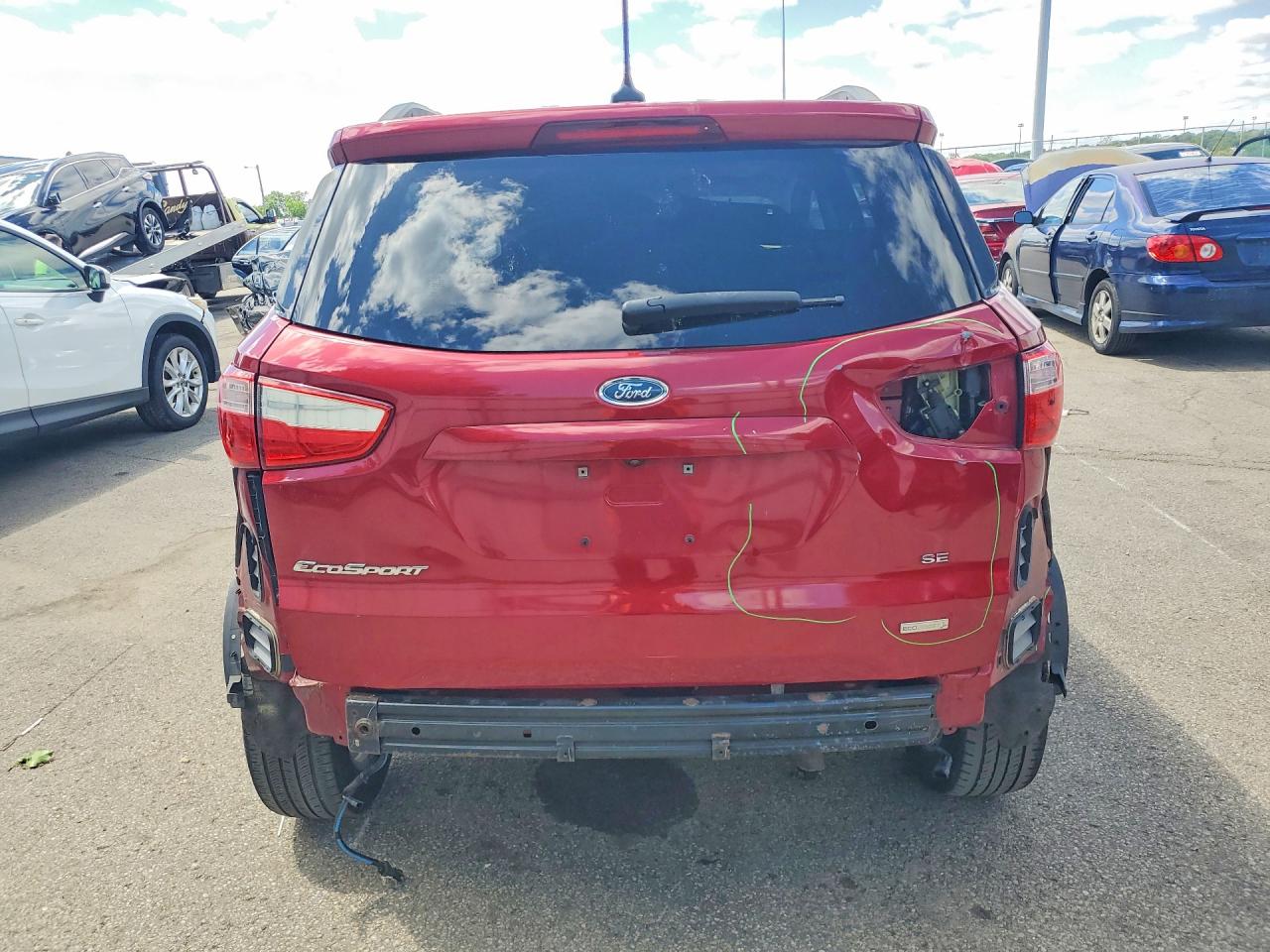 2018 Ford Ecosport Se Red vin: MAJ3P1TE2JC190248