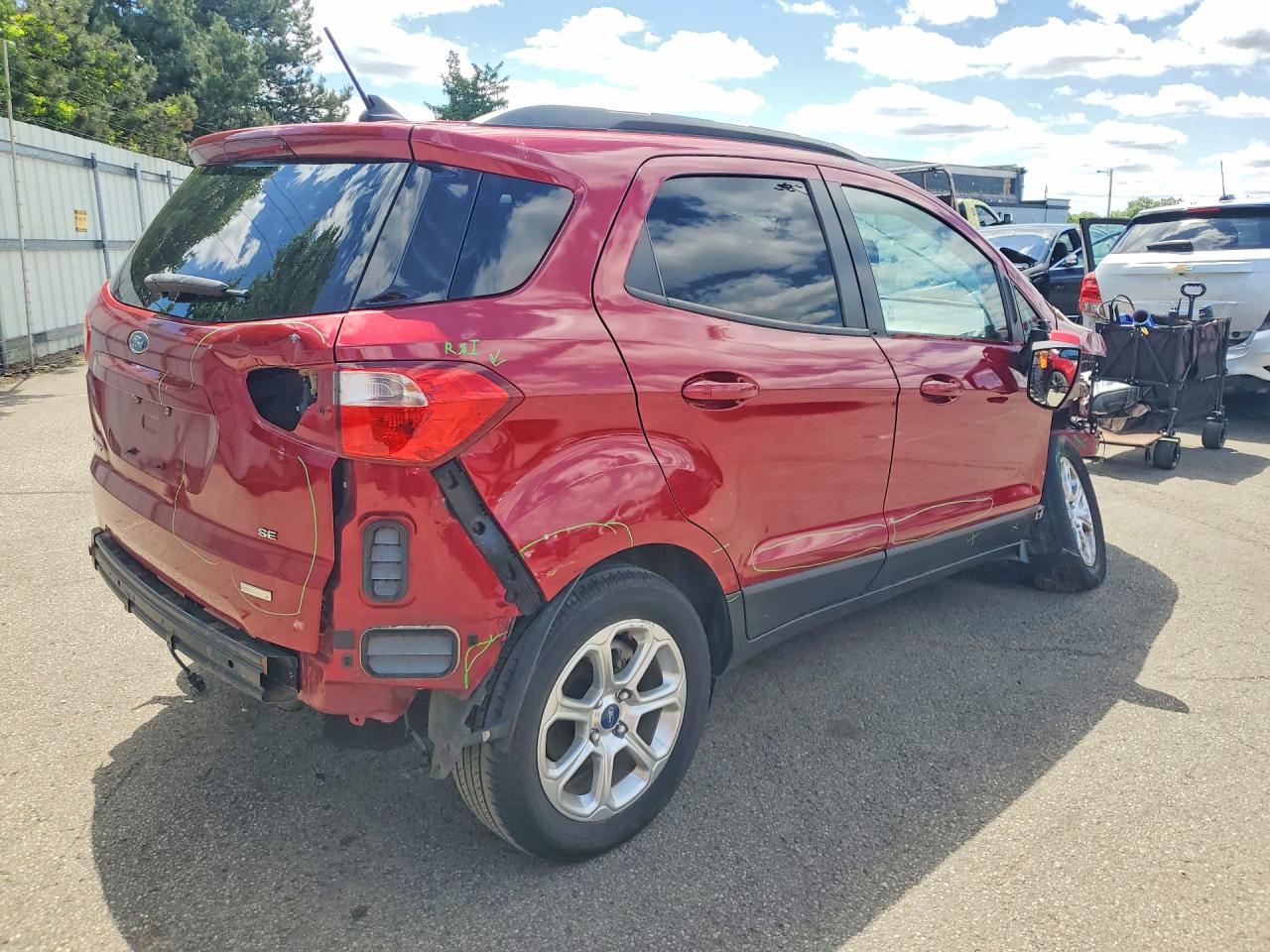 2018 Ford Ecosport Se Red vin: MAJ3P1TE2JC190248