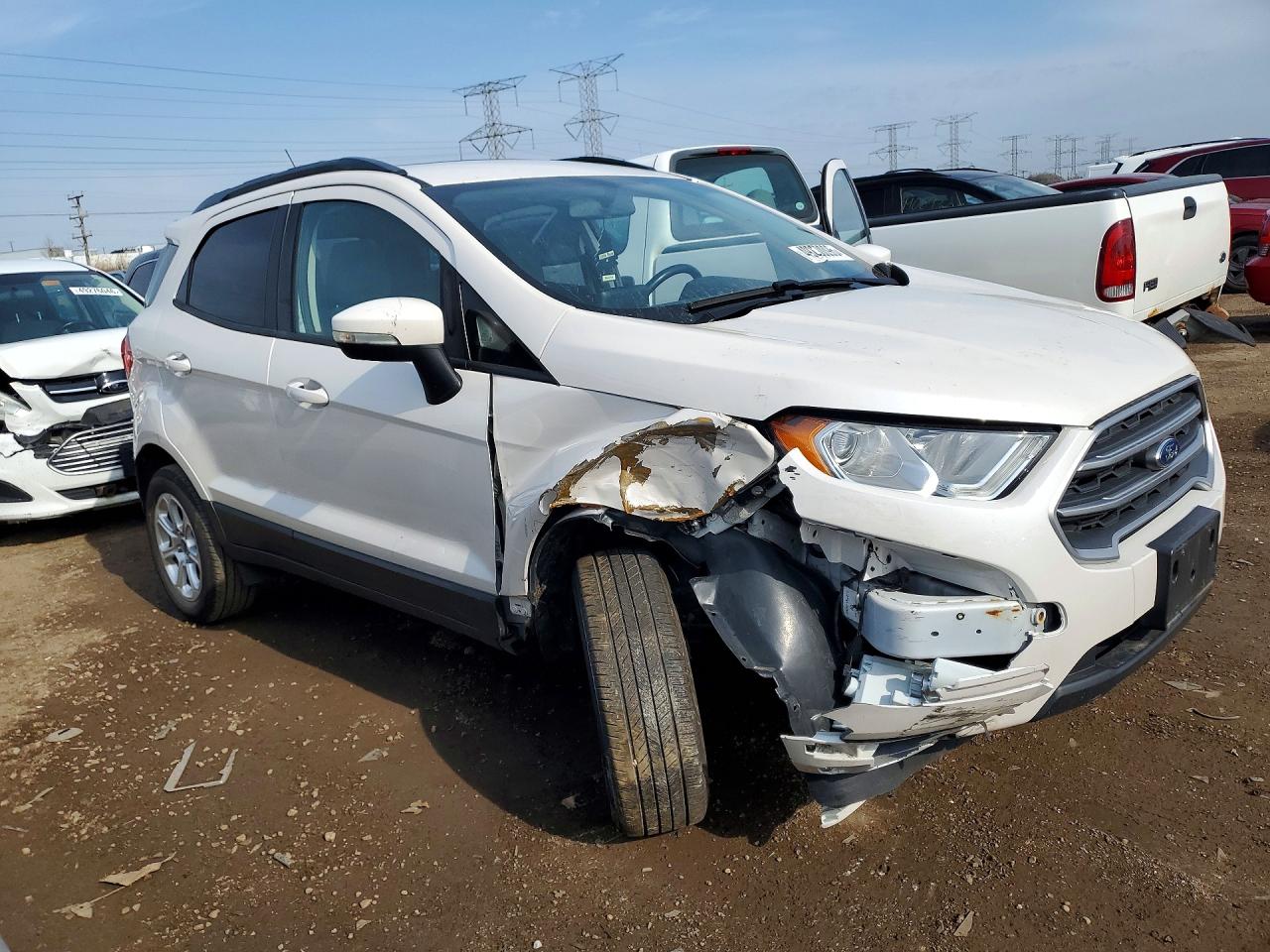 2018 Ford Ecosport Se White vin: MAJ3P1TE7JC168763