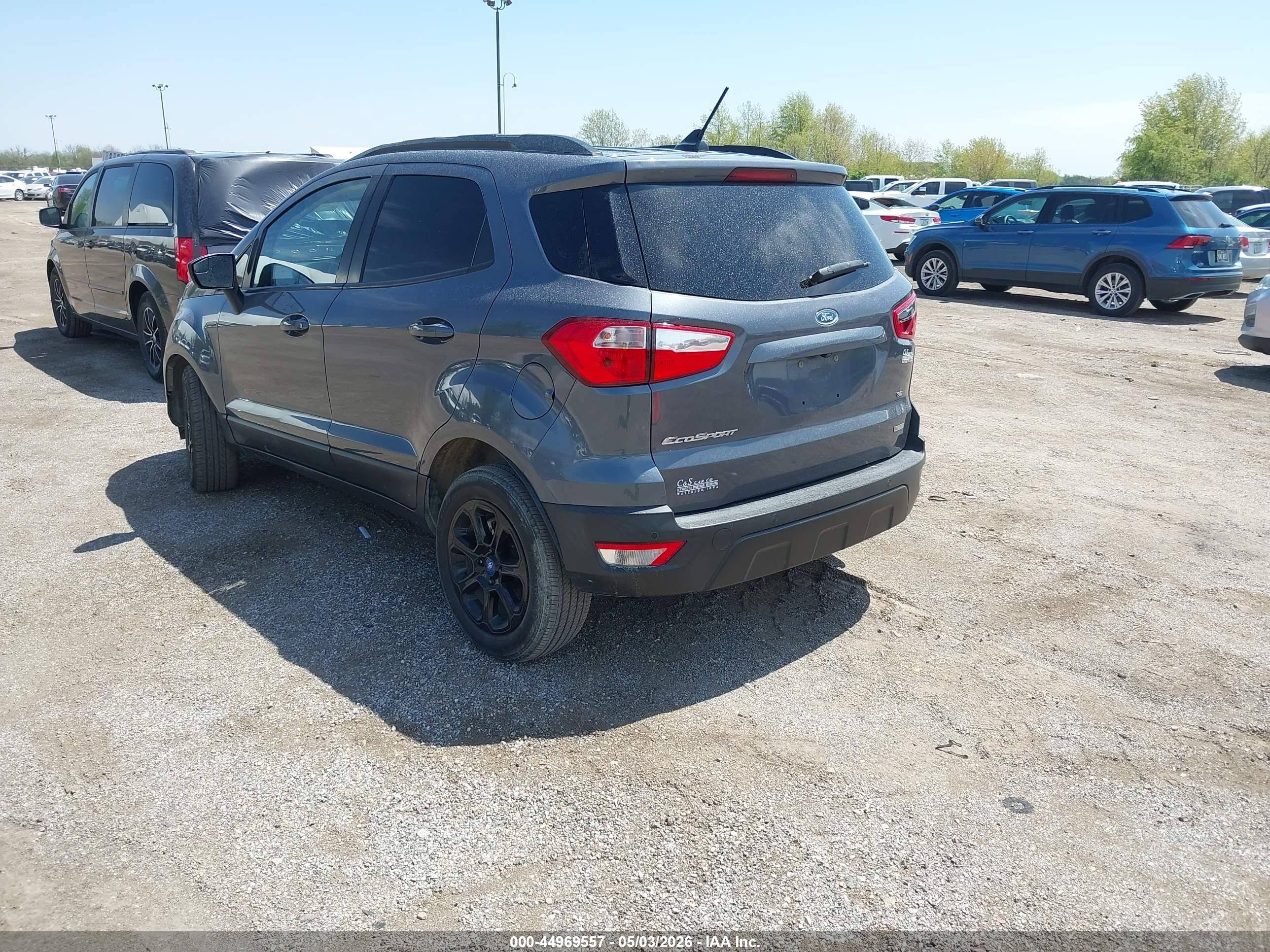 2018 Ford Ecosport Se Gray vin: MAJ3P1TE7JC216925