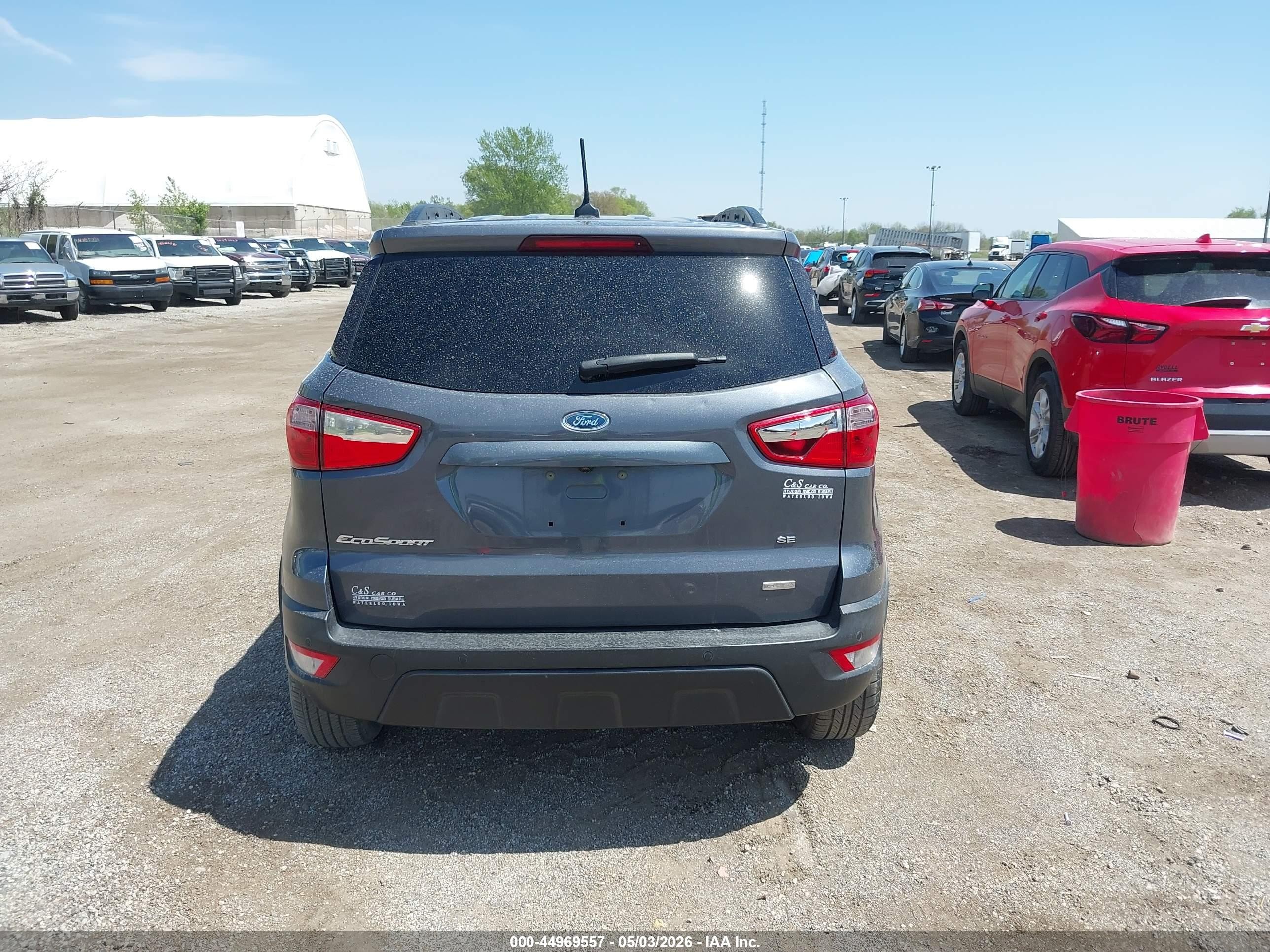 2018 Ford Ecosport Se Gray vin: MAJ3P1TE7JC216925