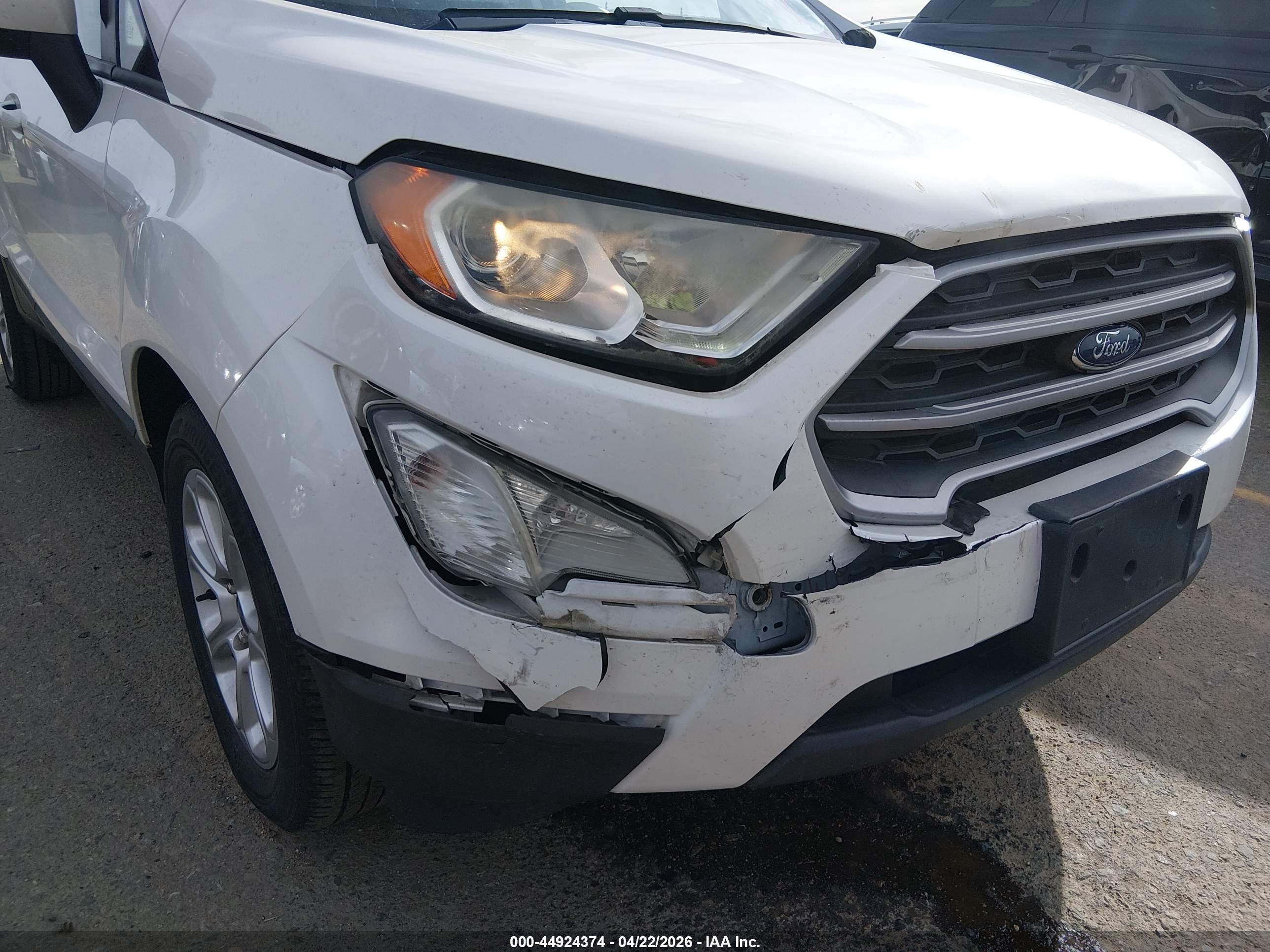 2018 Ford Ecosport Se White vin: MAJ3P1TE7JC233837