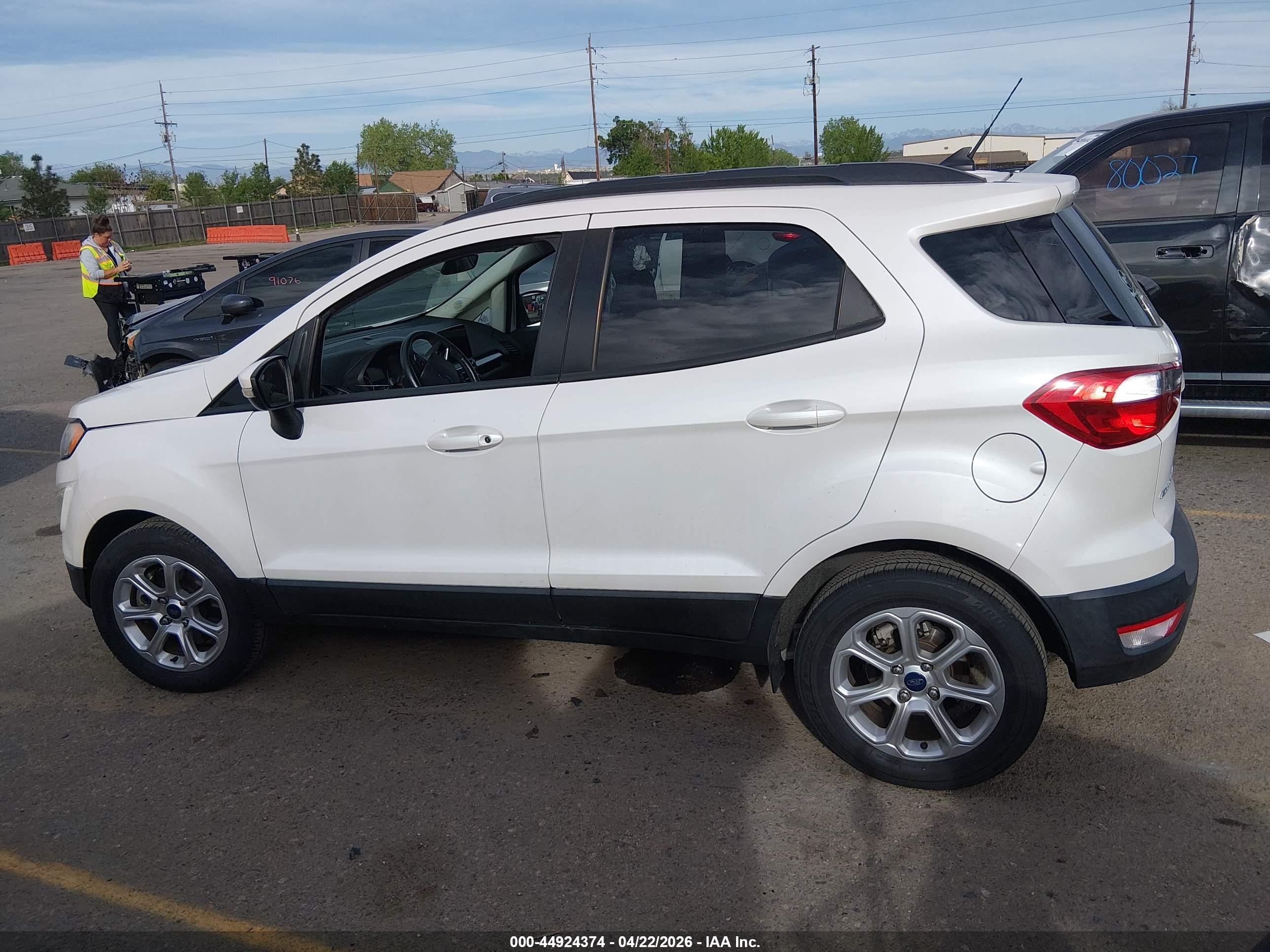 2018 Ford Ecosport Se White vin: MAJ3P1TE7JC233837