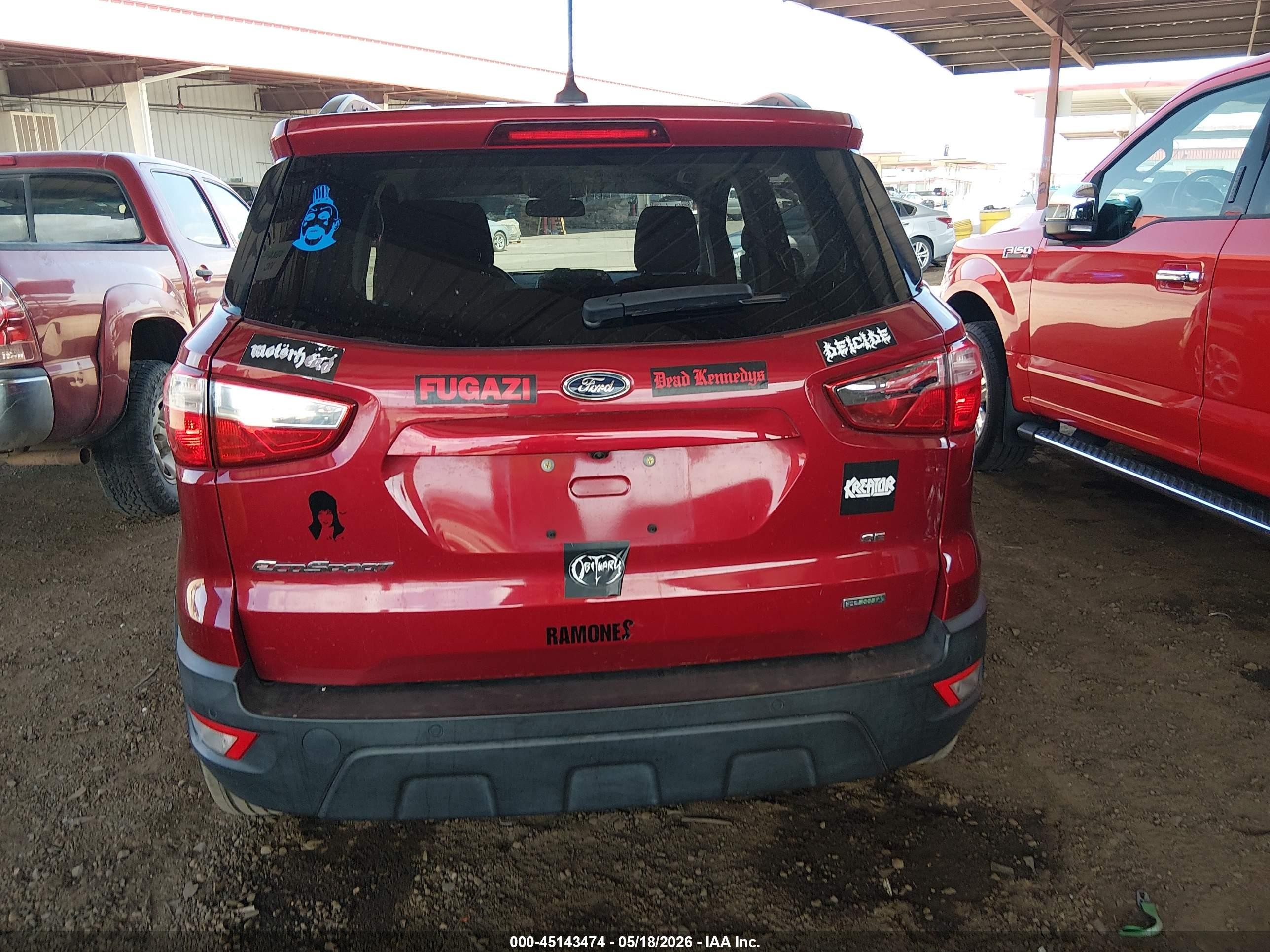 2018 Ford Ecosport Se Red vin: MAJ3P1TEXJC209354