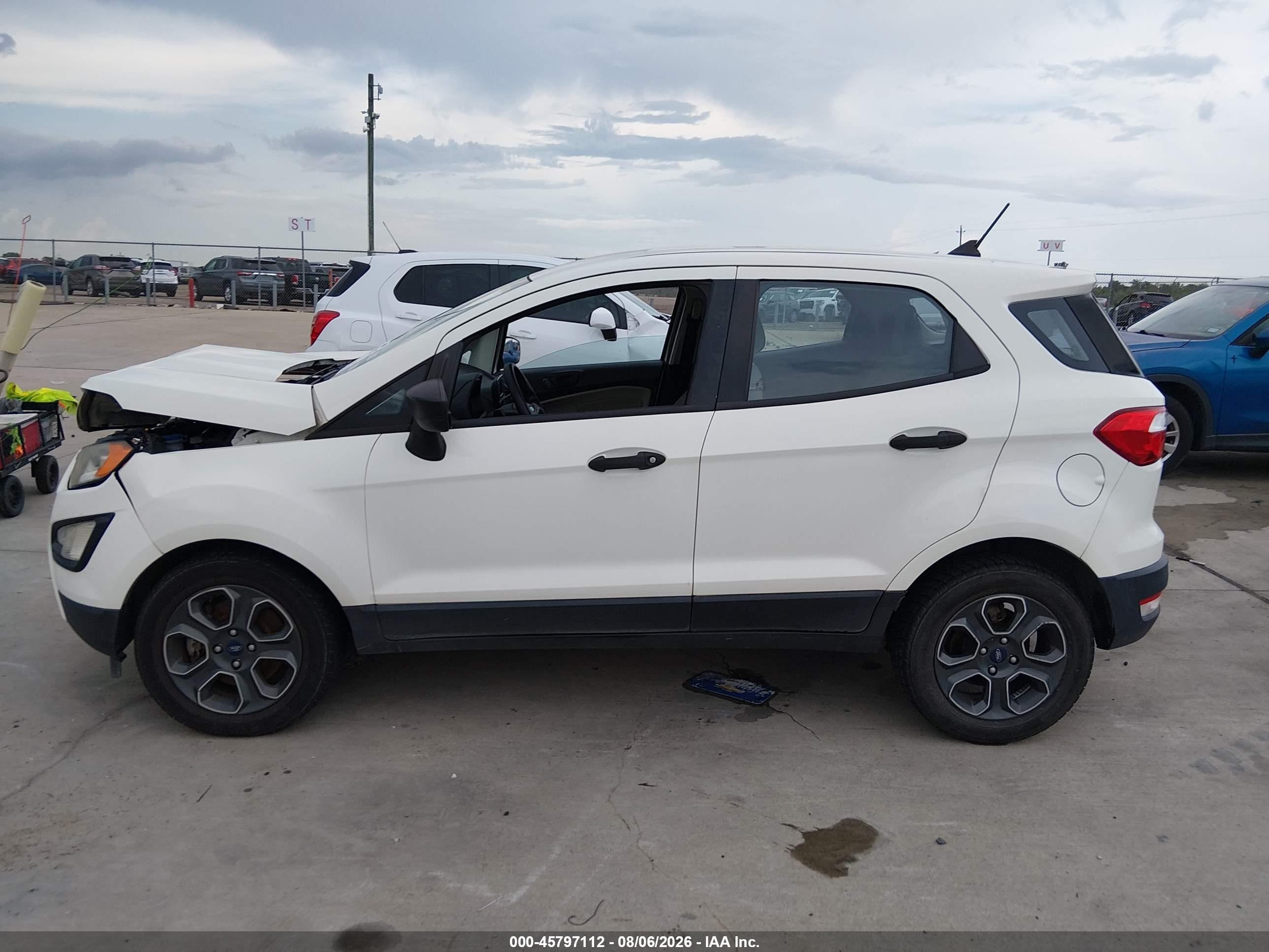 2020 Ford Ecosport S Белый vin: MAJ3S2FE2LC324047