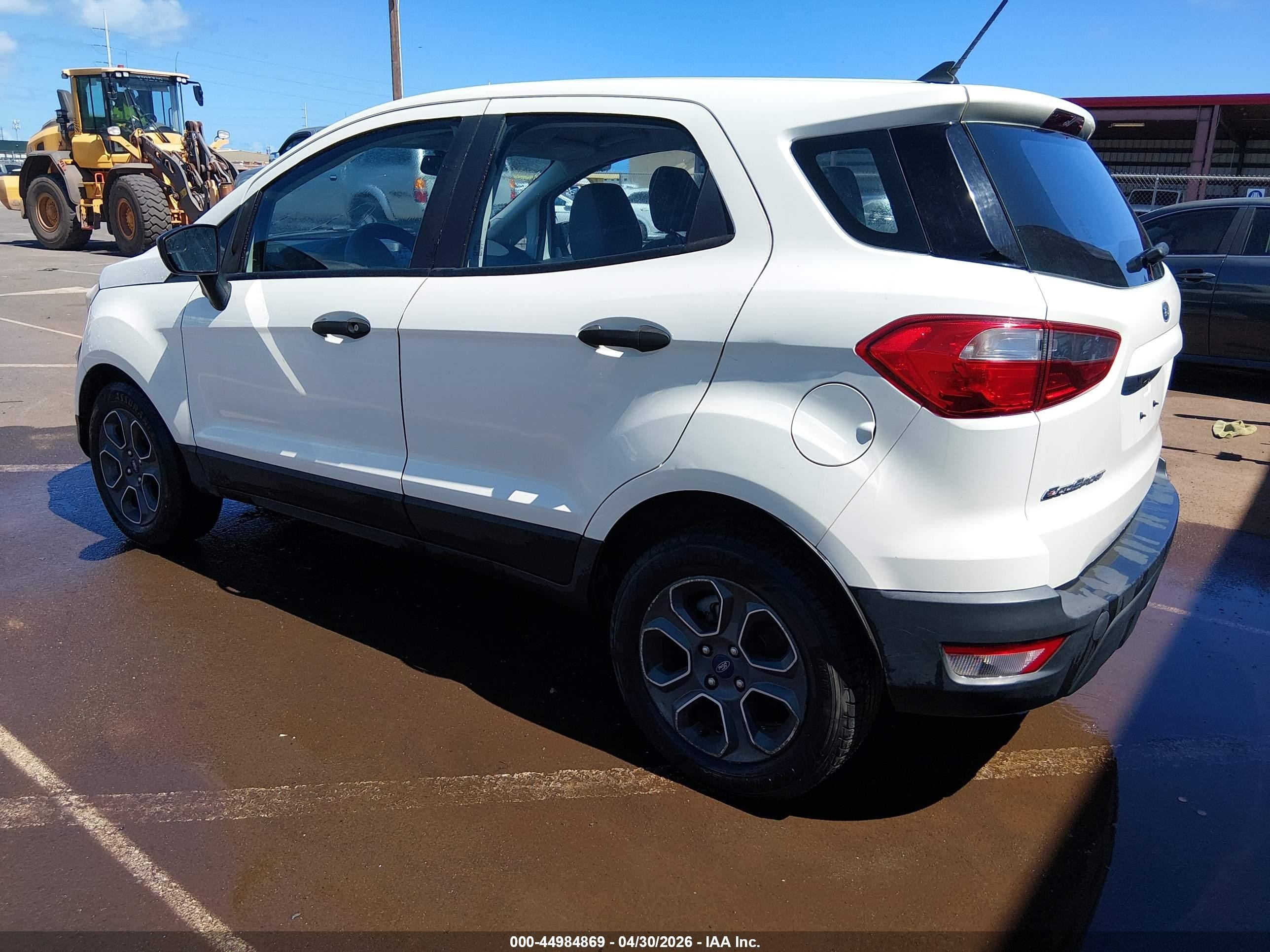 2020 Ford Ecosport S Белый vin: MAJ3S2FE4LC377235