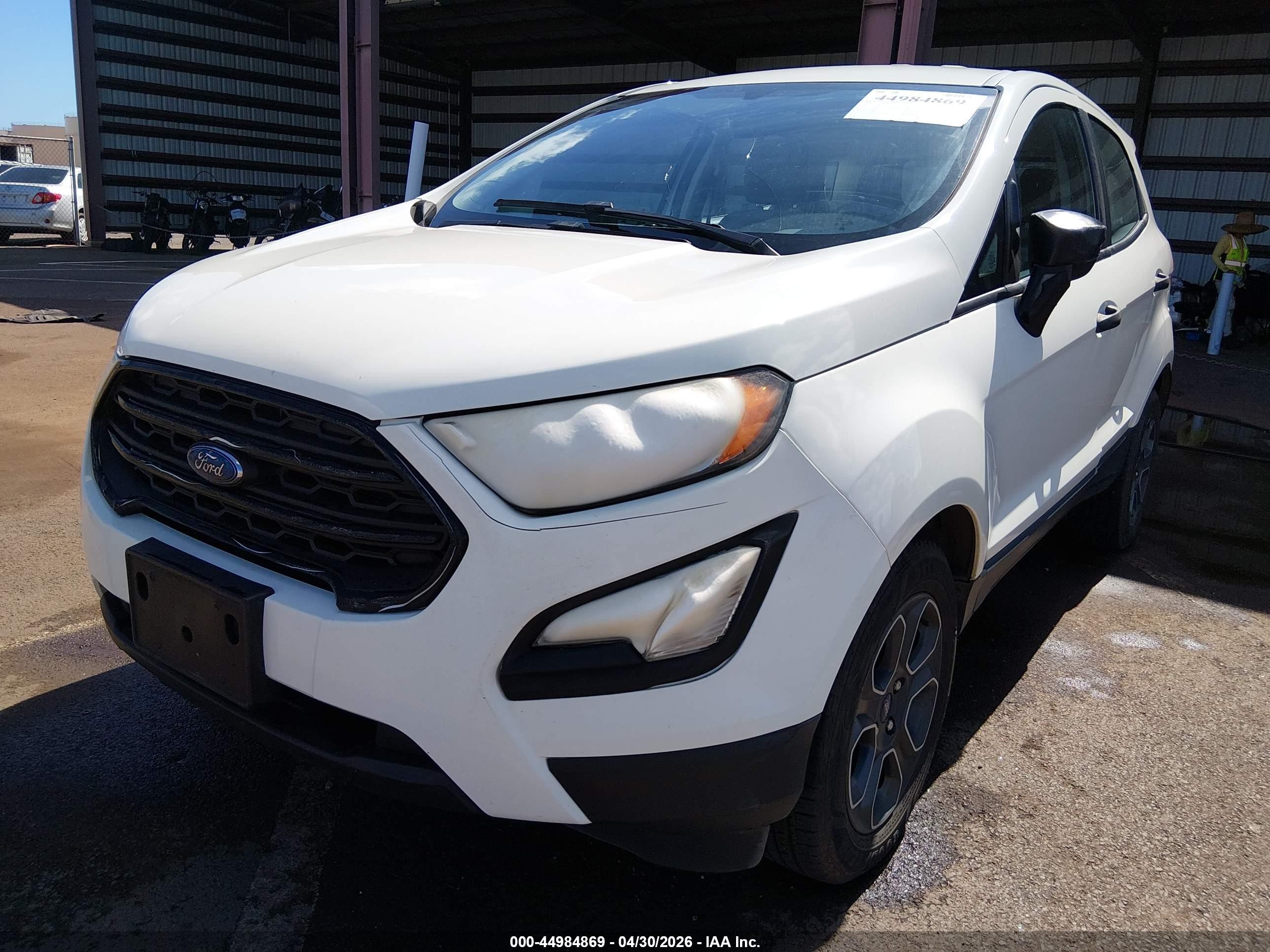 2020 Ford Ecosport S Белый vin: MAJ3S2FE4LC377235