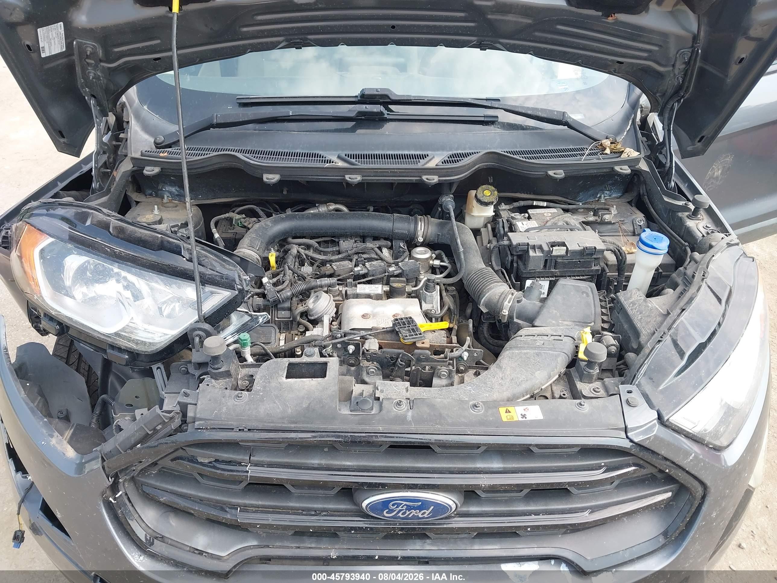2020 Ford Ecosport S Gray vin: MAJ3S2FE7LC387094