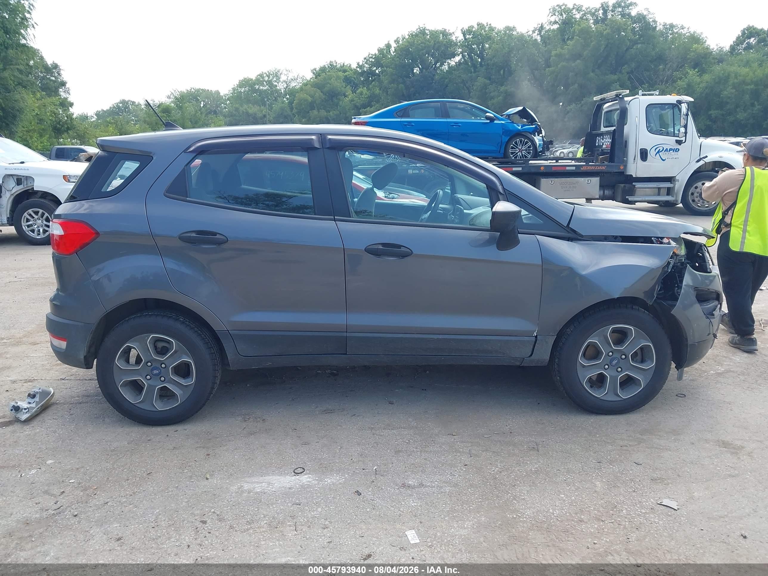2020 Ford Ecosport S Gray vin: MAJ3S2FE7LC387094