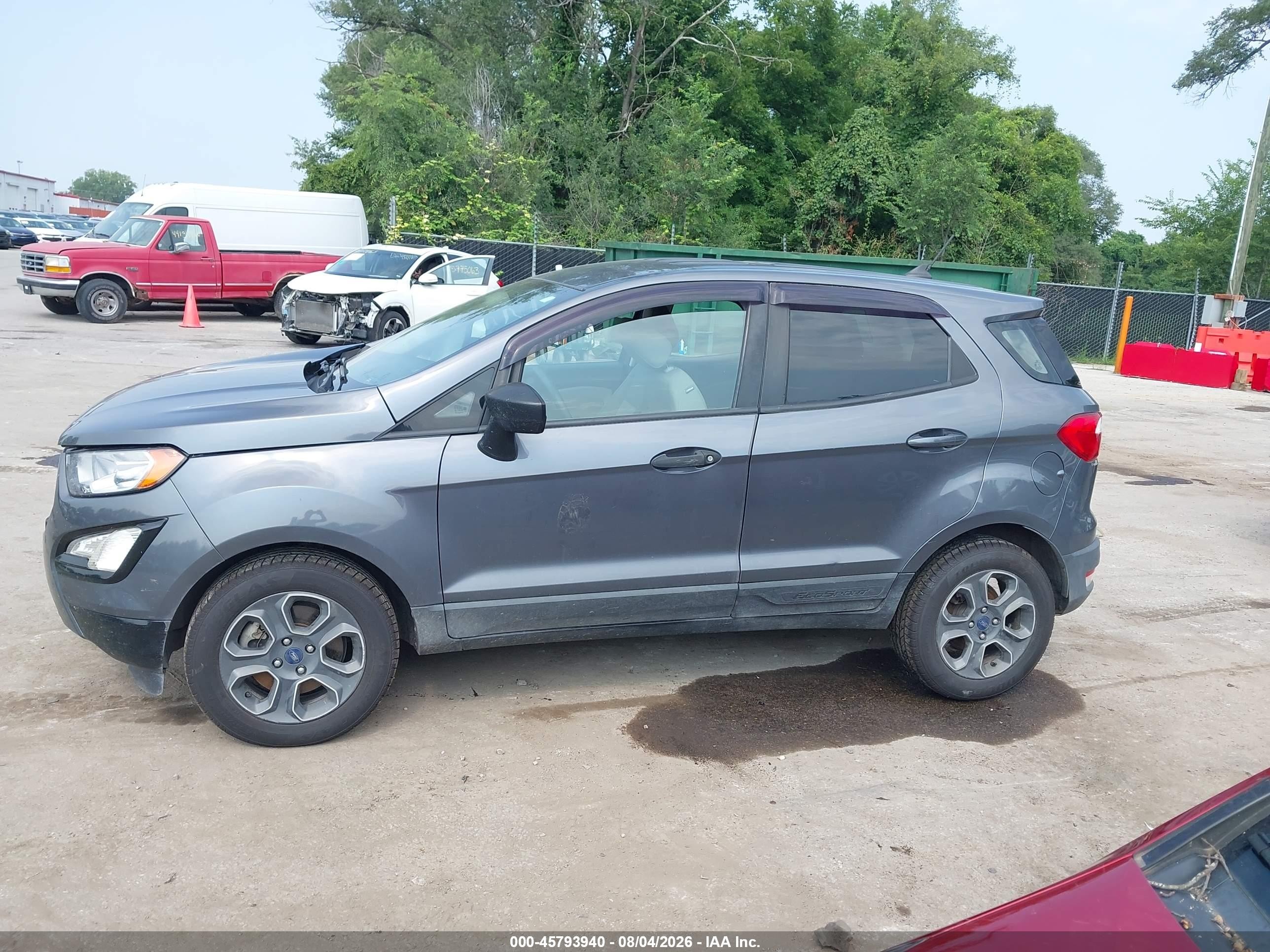 2020 Ford Ecosport S Gray vin: MAJ3S2FE7LC387094