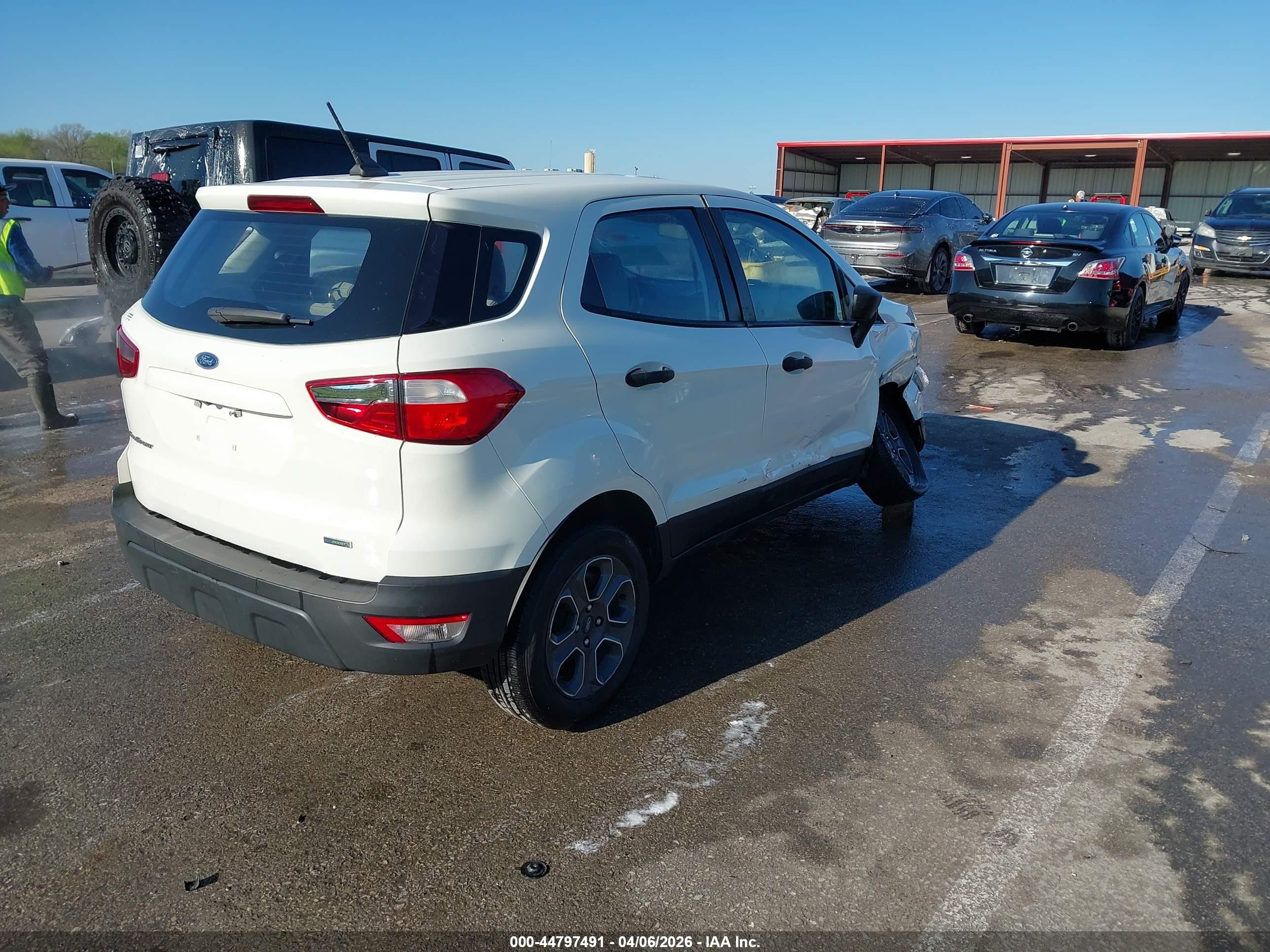 2020 Ford Ecosport S White vin: MAJ3S2FE8LC384995
