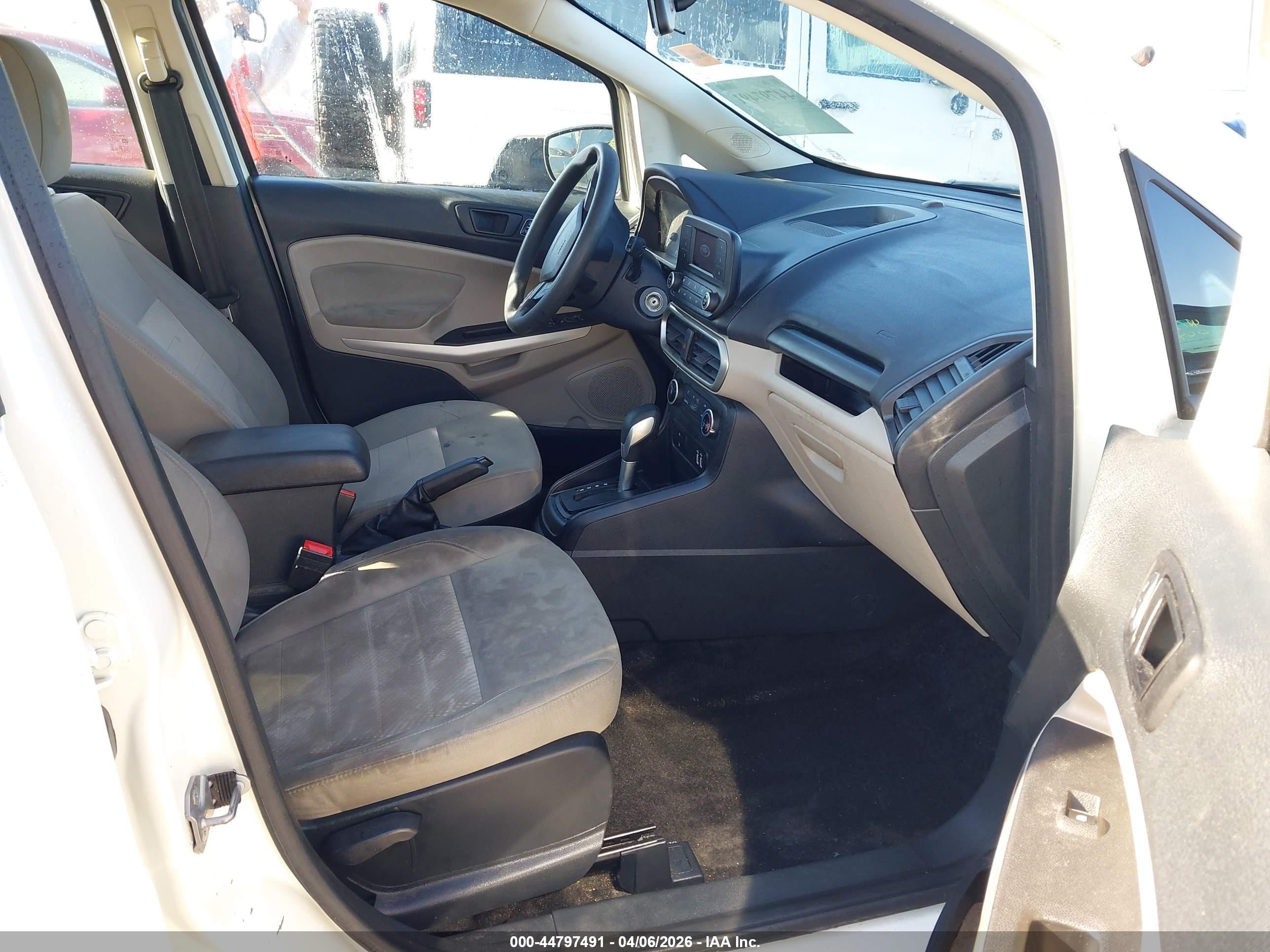 2020 Ford Ecosport S White vin: MAJ3S2FE8LC384995