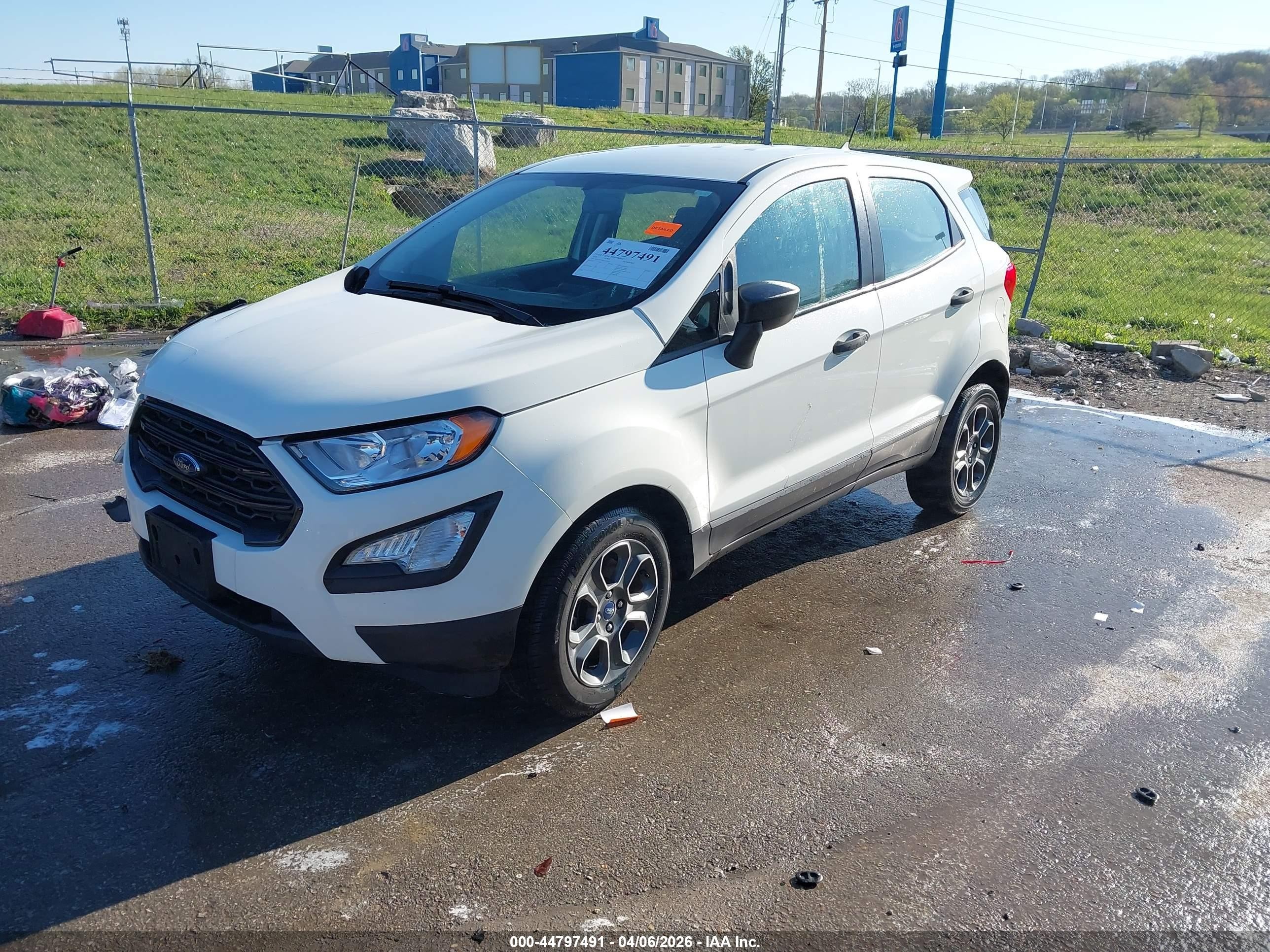 2020 Ford Ecosport S White vin: MAJ3S2FE8LC384995