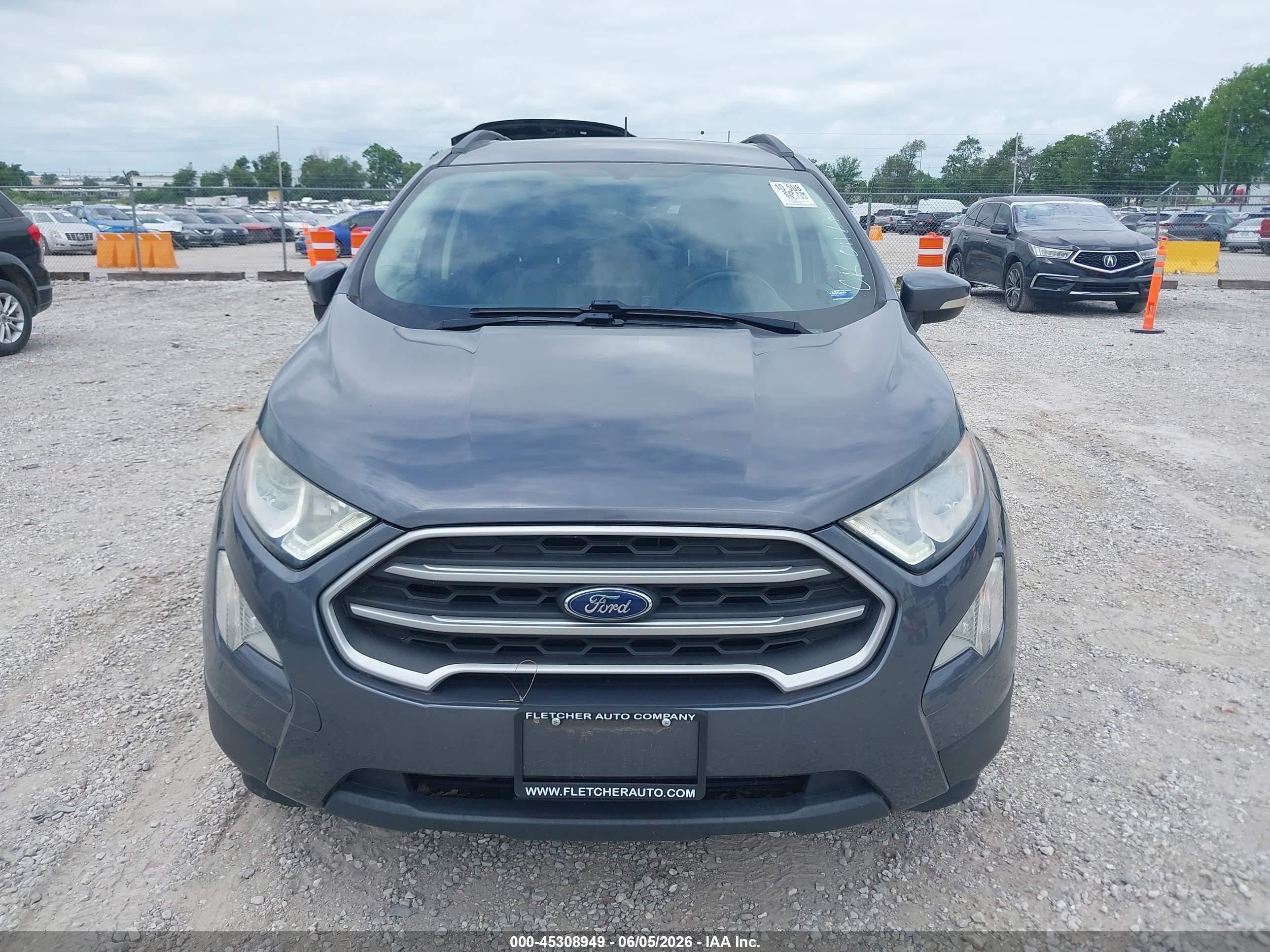 2019 Ford Ecosport Se Gray vin: MAJ3S2GE0KC267795