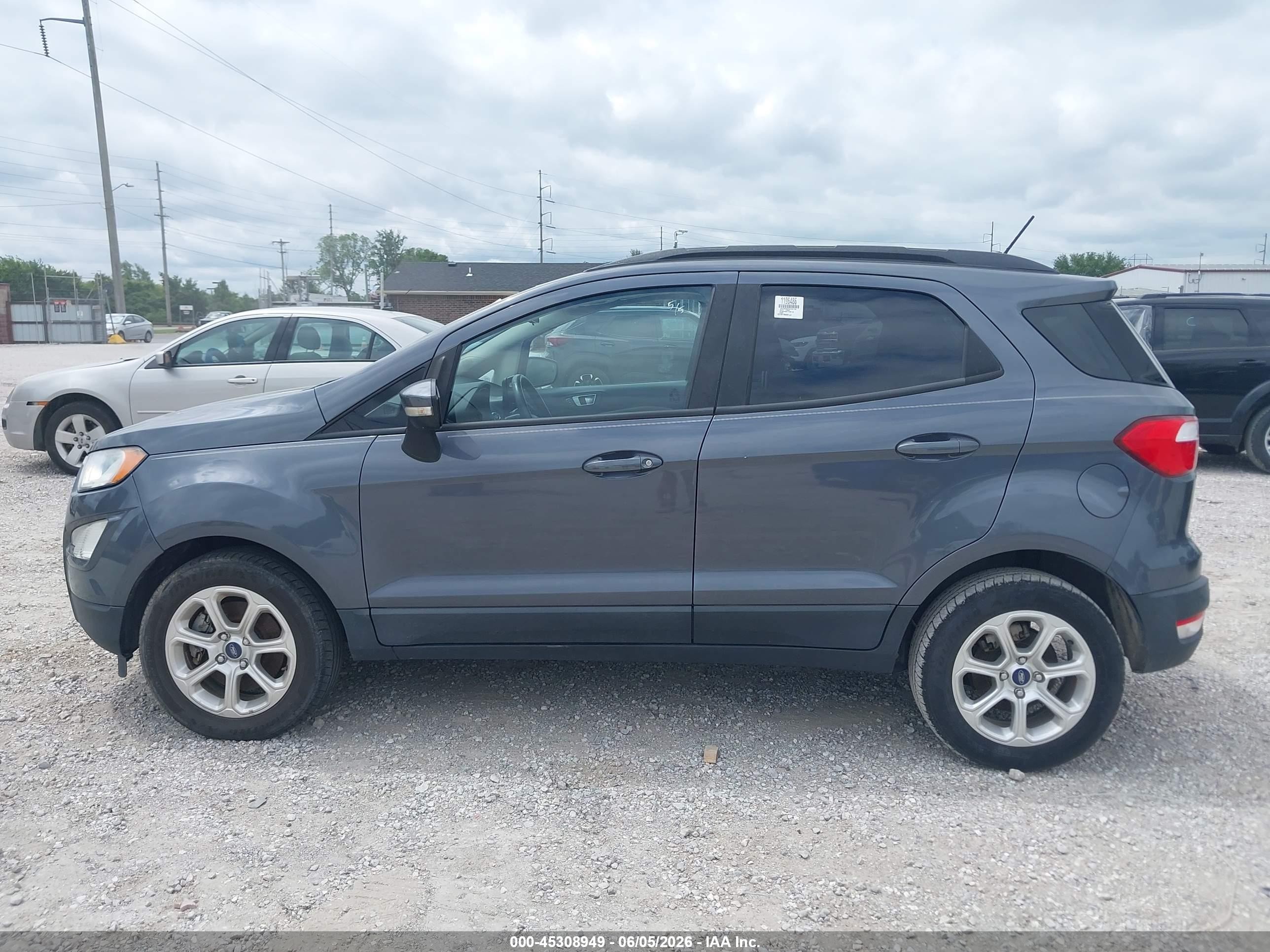 2019 Ford Ecosport Se Gray vin: MAJ3S2GE0KC267795