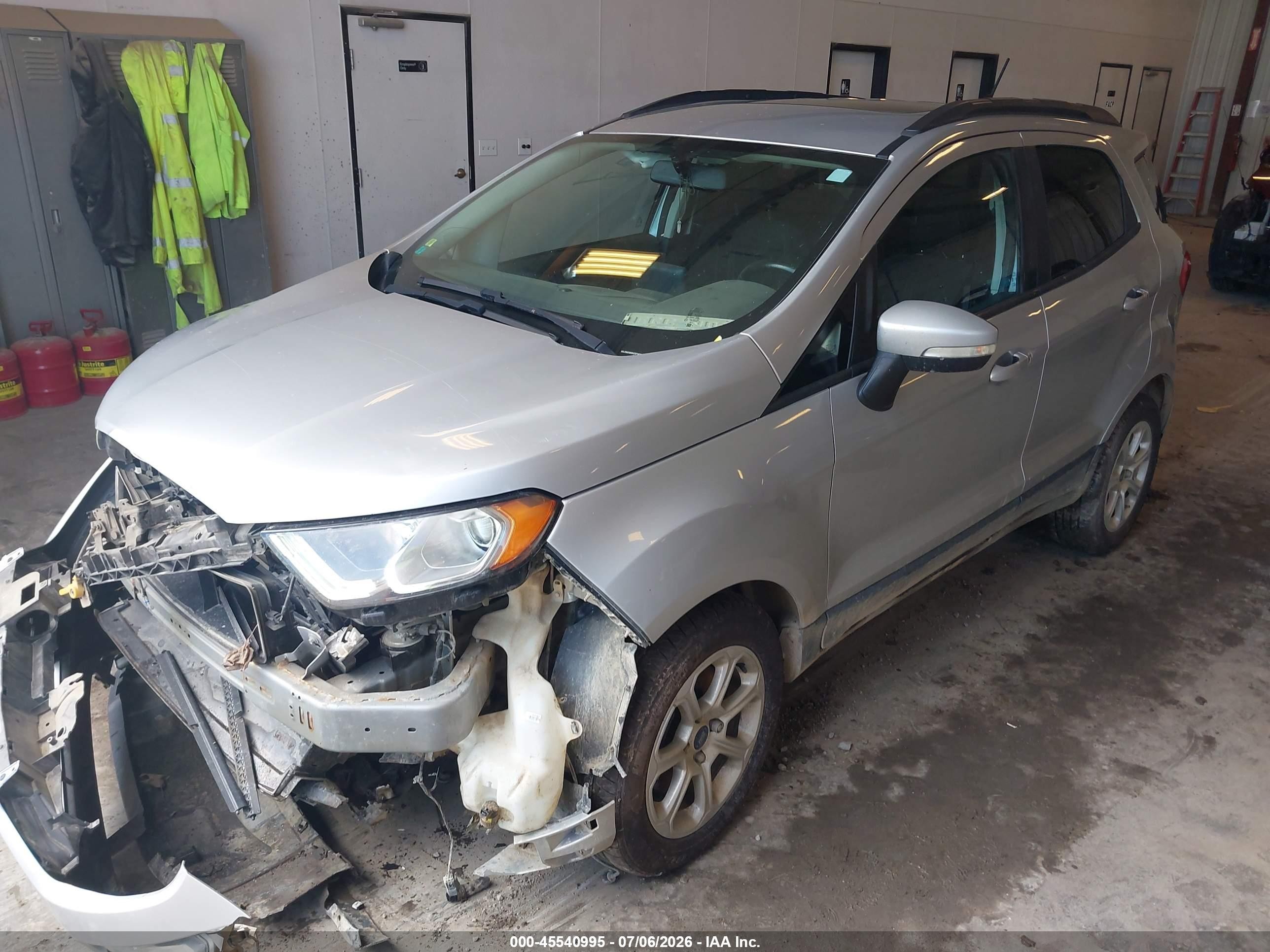 2019 Ford Ecosport Se Silver vin: MAJ3S2GE0KC271622