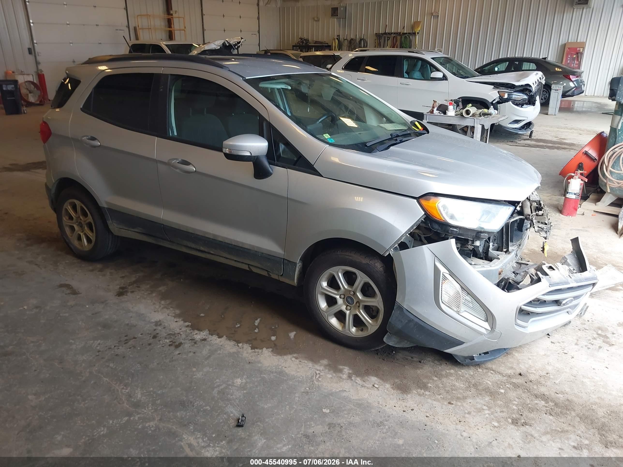 2019 Ford Ecosport Se Silver vin: MAJ3S2GE0KC271622