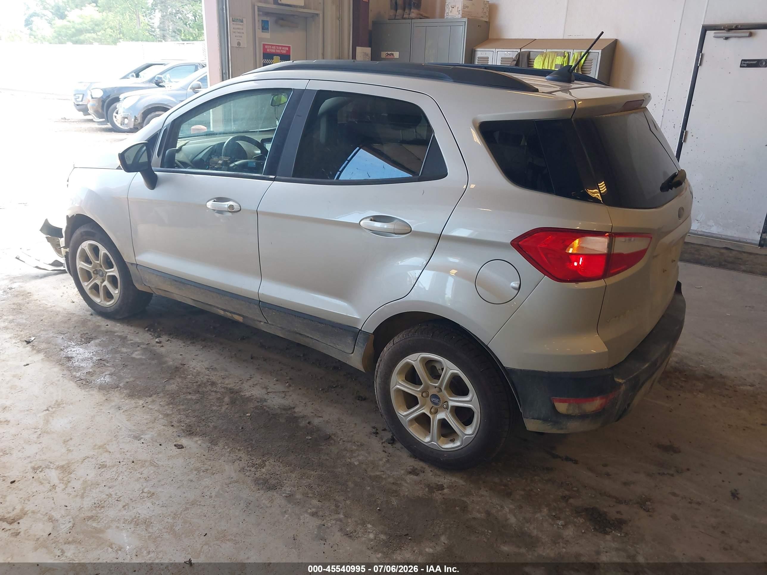 2019 Ford Ecosport Se Silver vin: MAJ3S2GE0KC271622