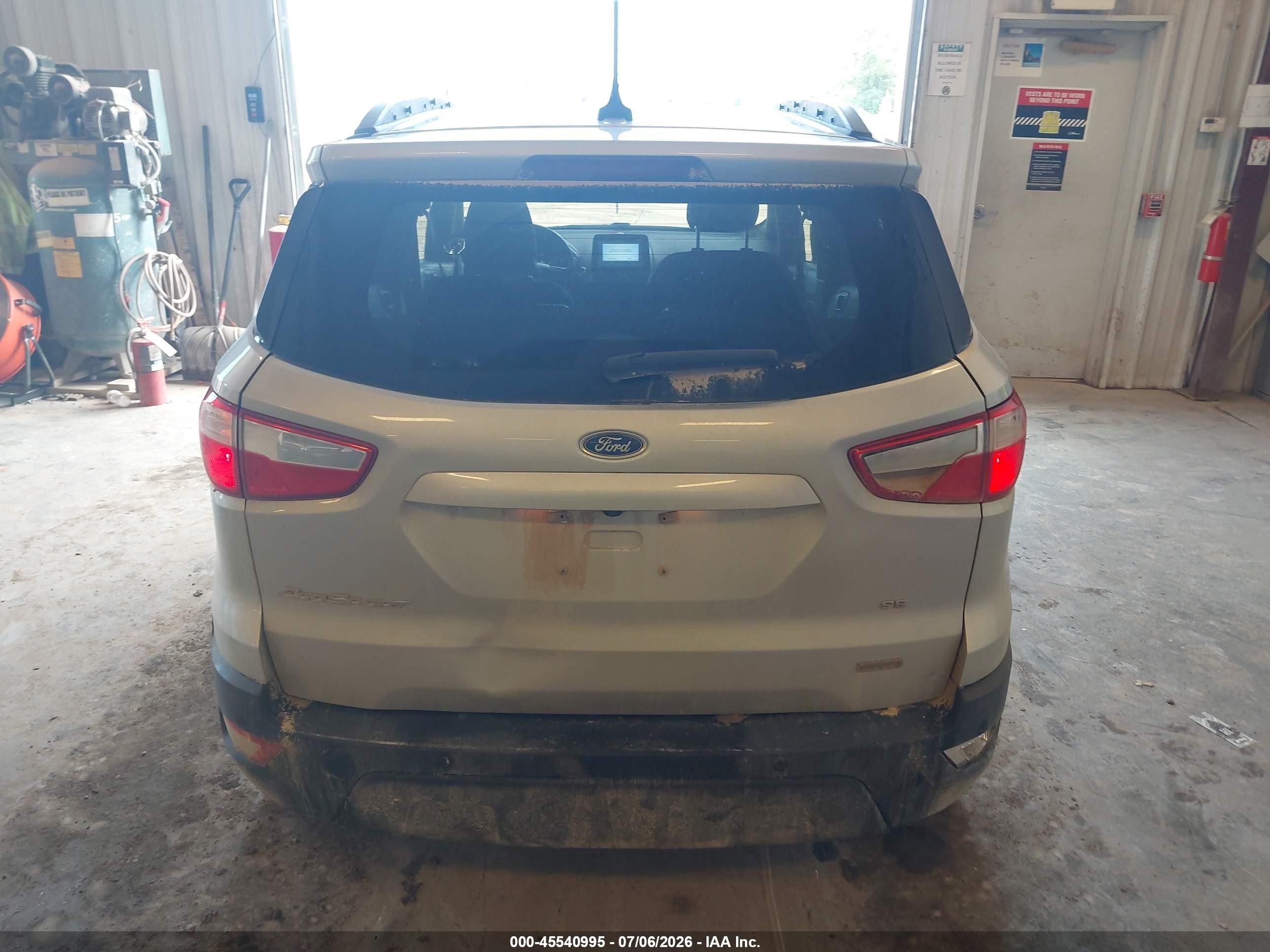 2019 Ford Ecosport Se Silver vin: MAJ3S2GE0KC271622