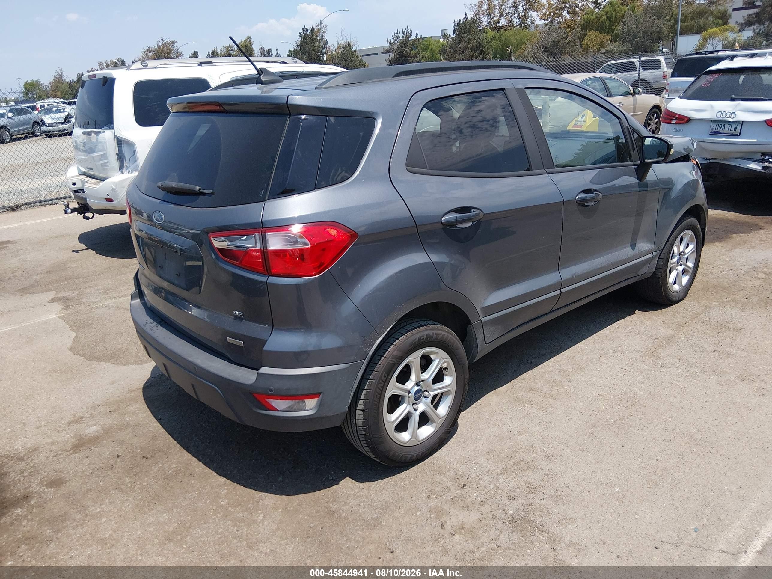 2019 Ford Ecosport Se Gray vin: MAJ3S2GE2KC256975