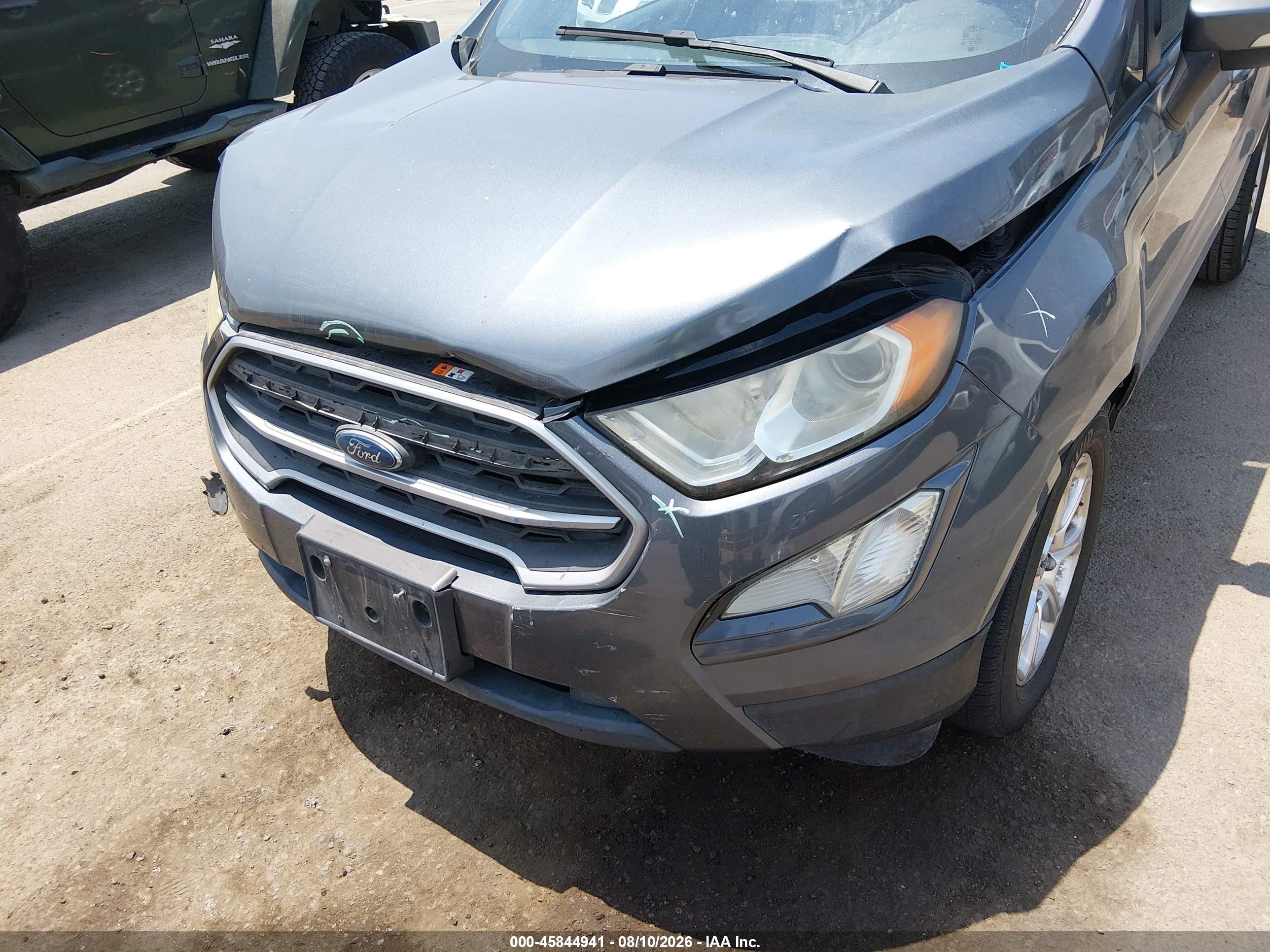 2019 Ford Ecosport Se Gray vin: MAJ3S2GE2KC256975