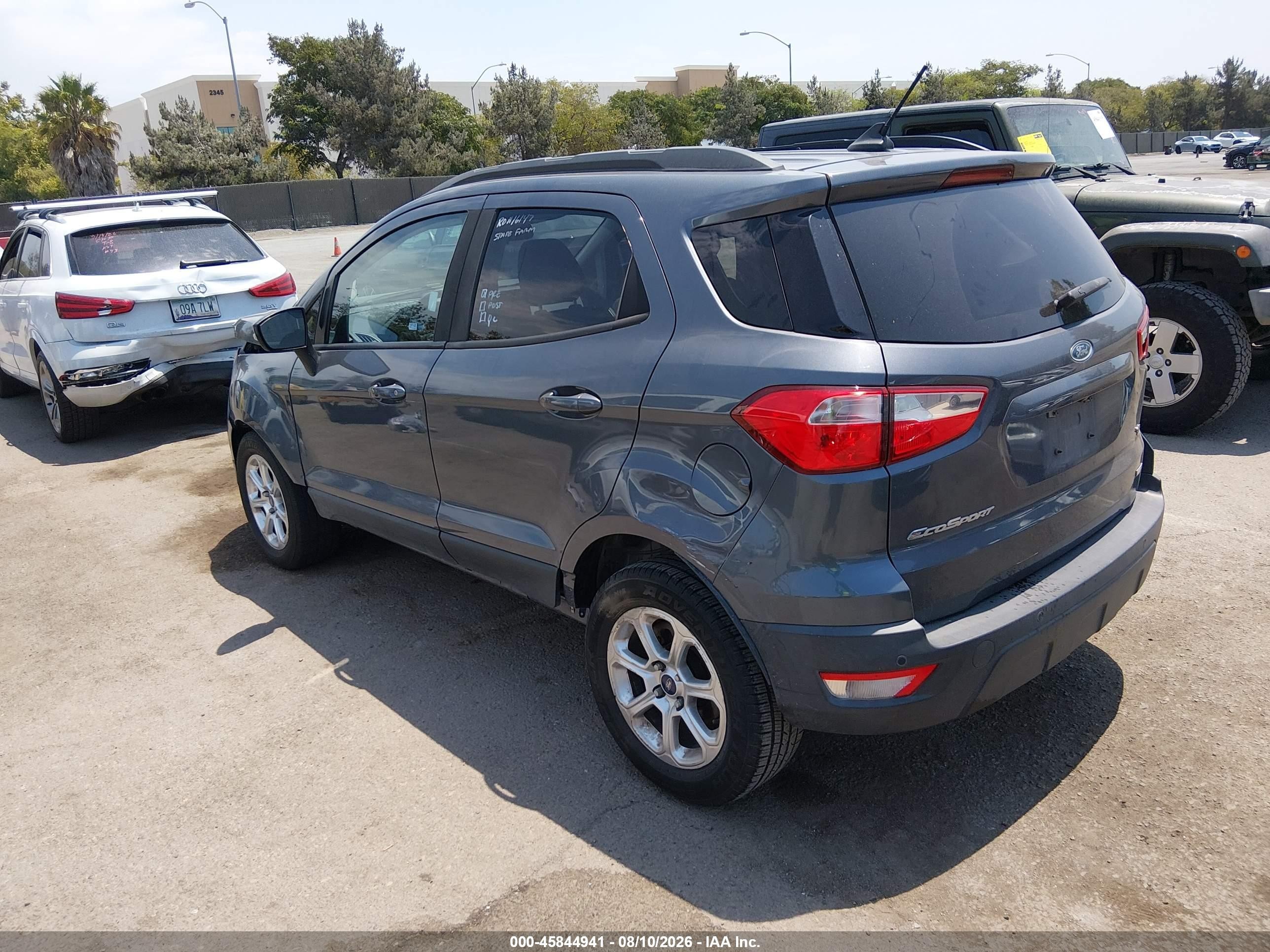 2019 Ford Ecosport Se Gray vin: MAJ3S2GE2KC256975